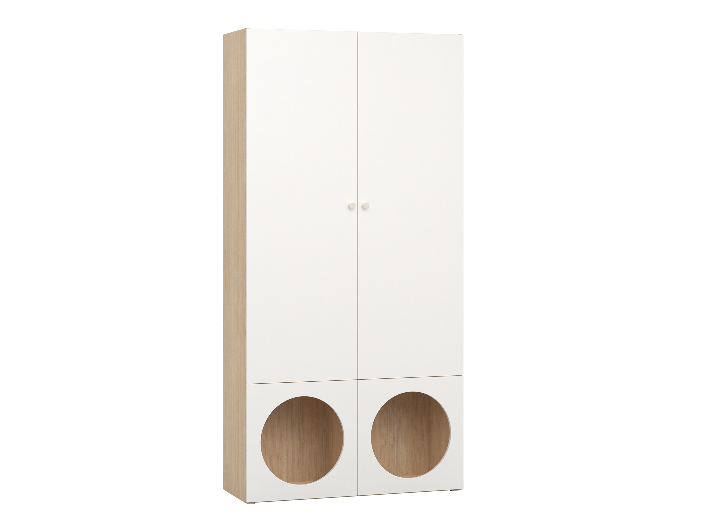 Regal Tornolo 106 (Hrast svetla + Bela)