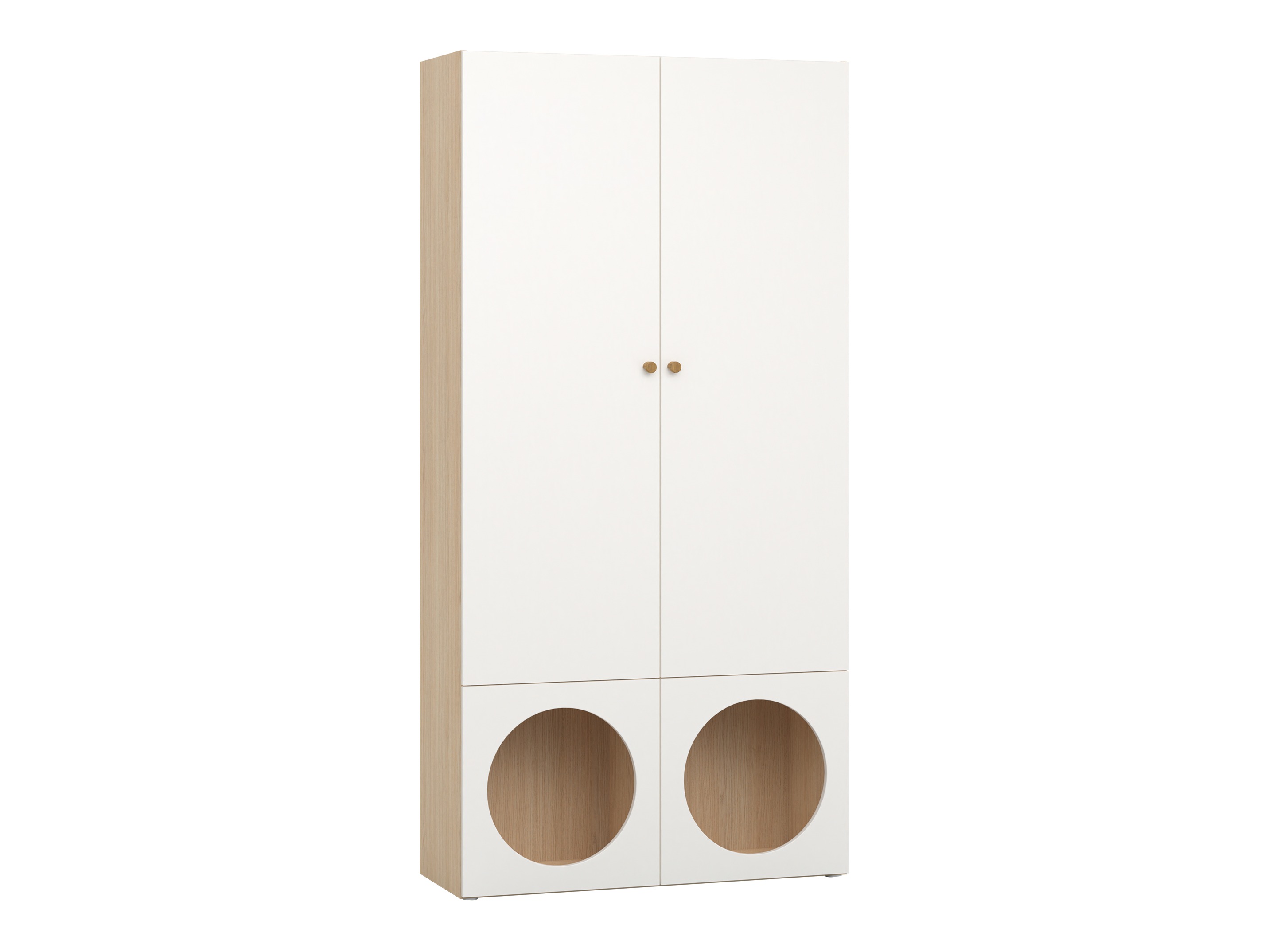 Regal Tornolo 106 (Hrast svetla + Bela)