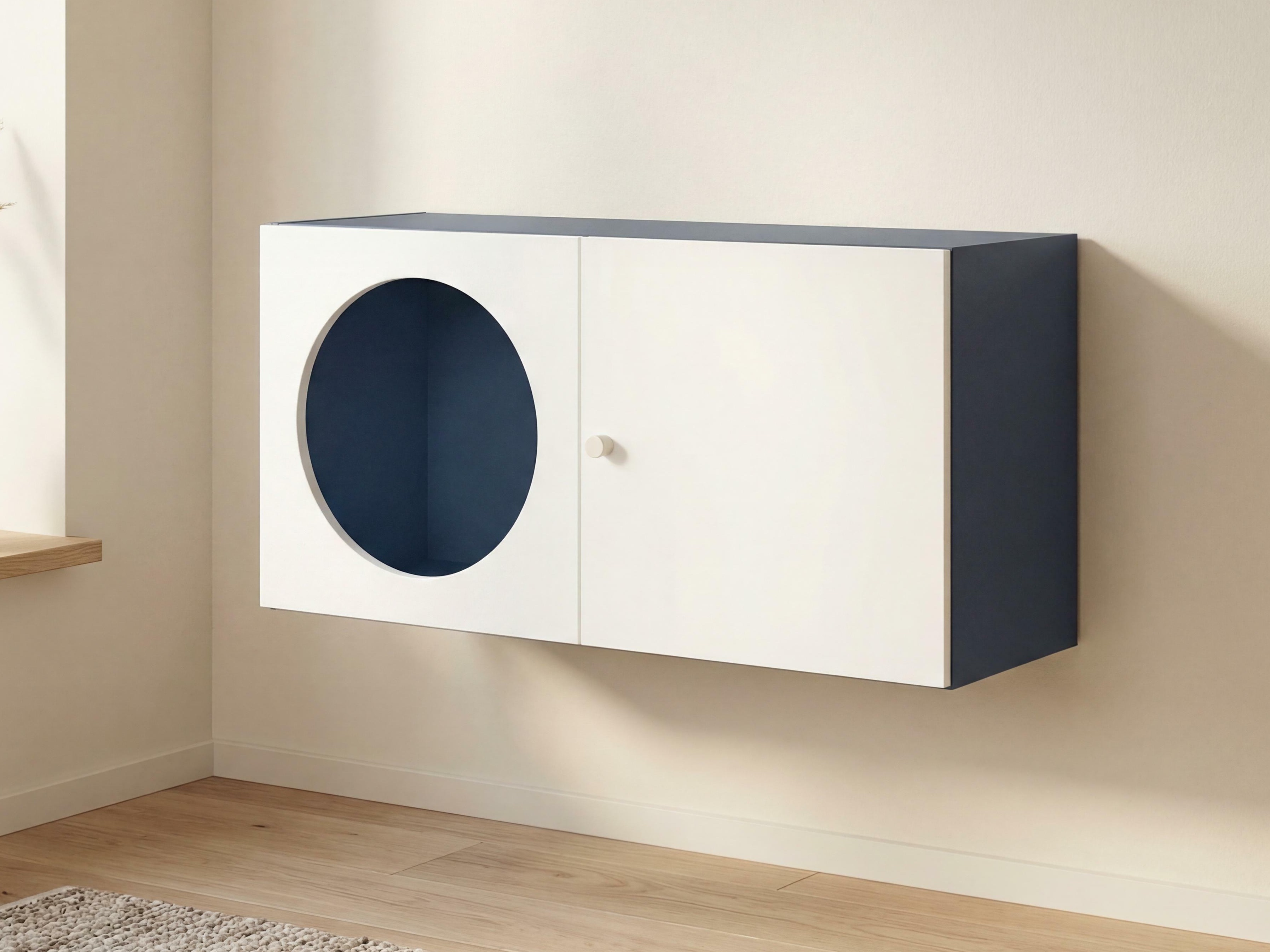 Stenska omarica Tornolo 108 (Indigo + Bela)