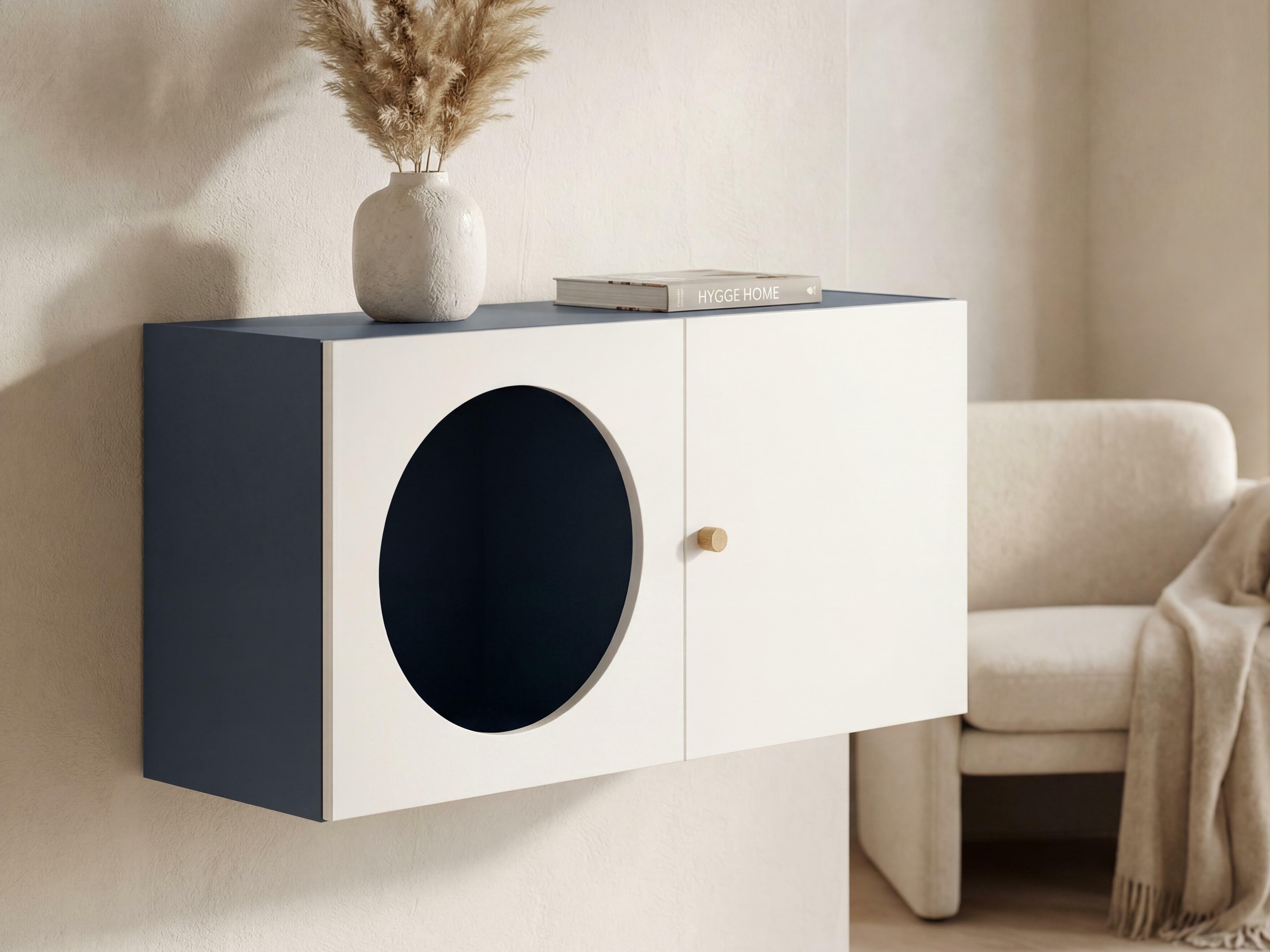 Stenska omarica Tornolo 108 (Indigo + Bela)