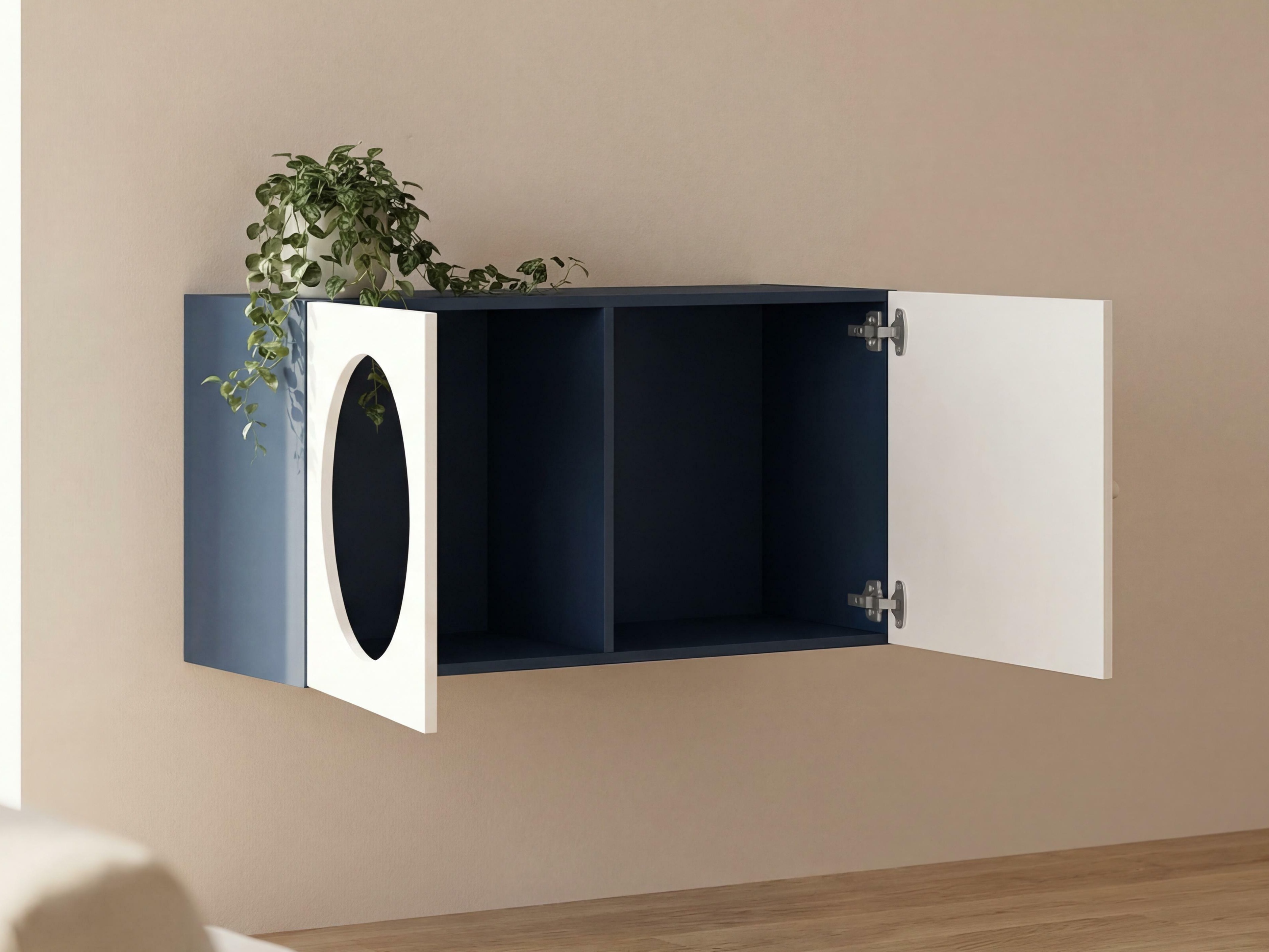 Stenska omarica Tornolo 108 (Indigo + Bela)