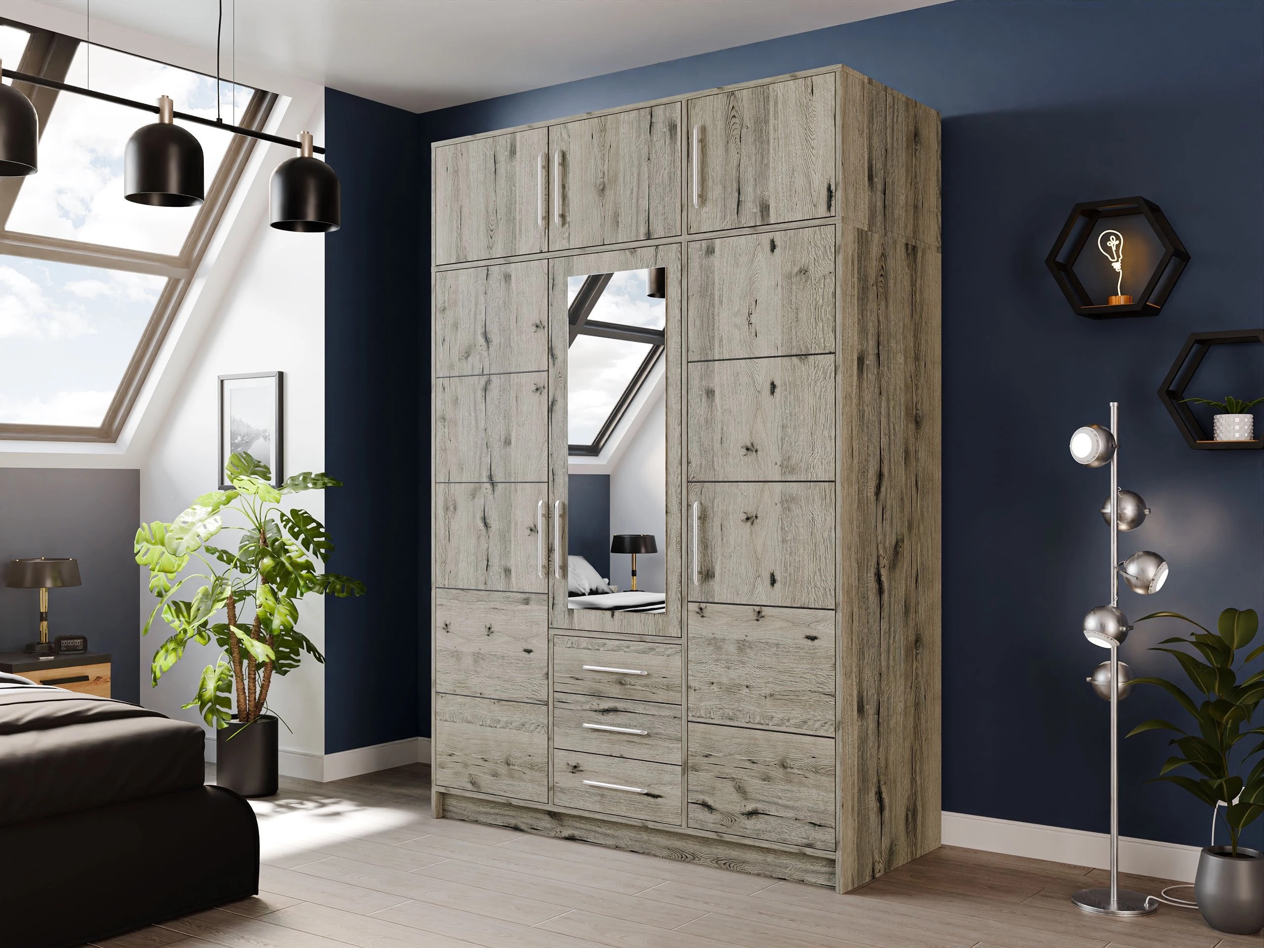 Garderobna omara Dortivu IV (Wellington hrast)