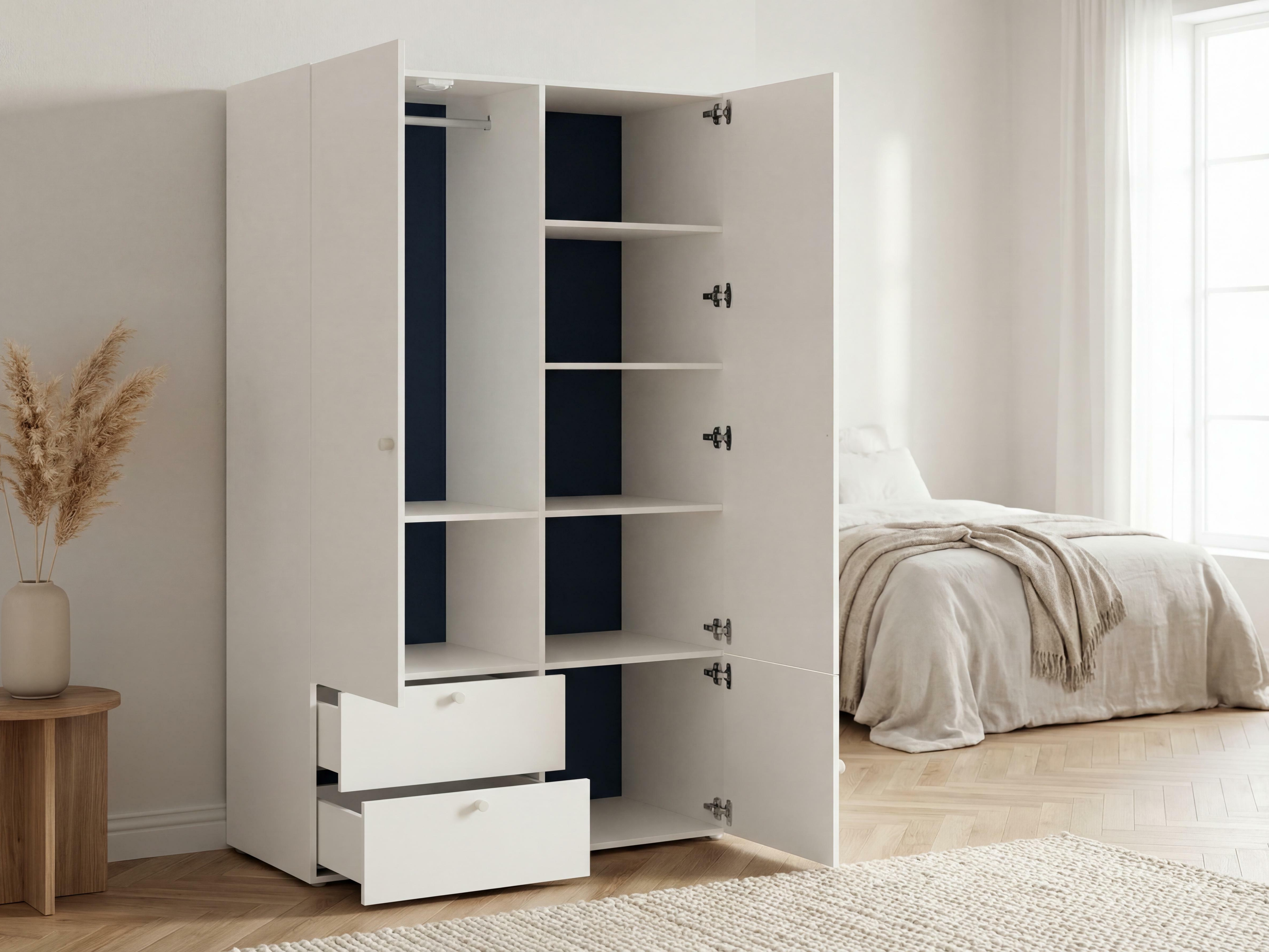 Garderobna omara Tornolo 109 (Bela + Indigo)