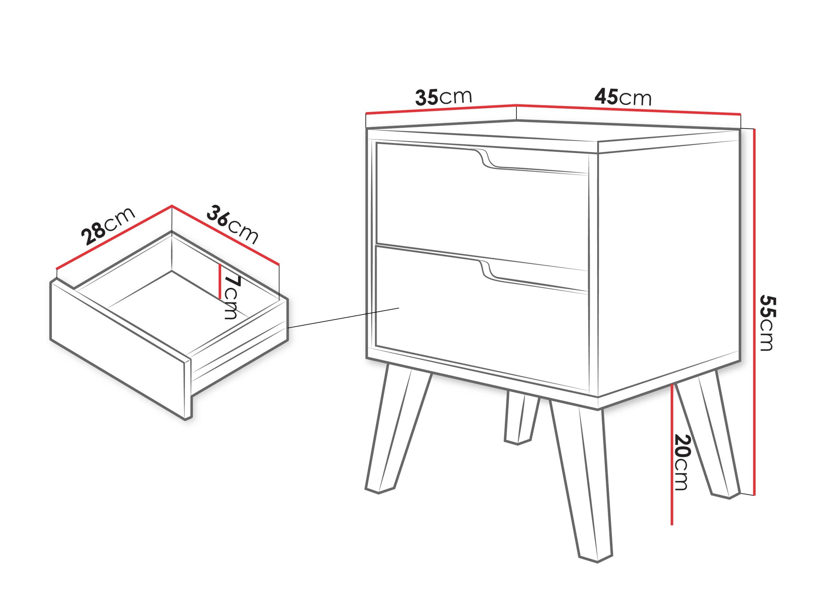 Nočna omarica Elbtive 104 (Kašmir)