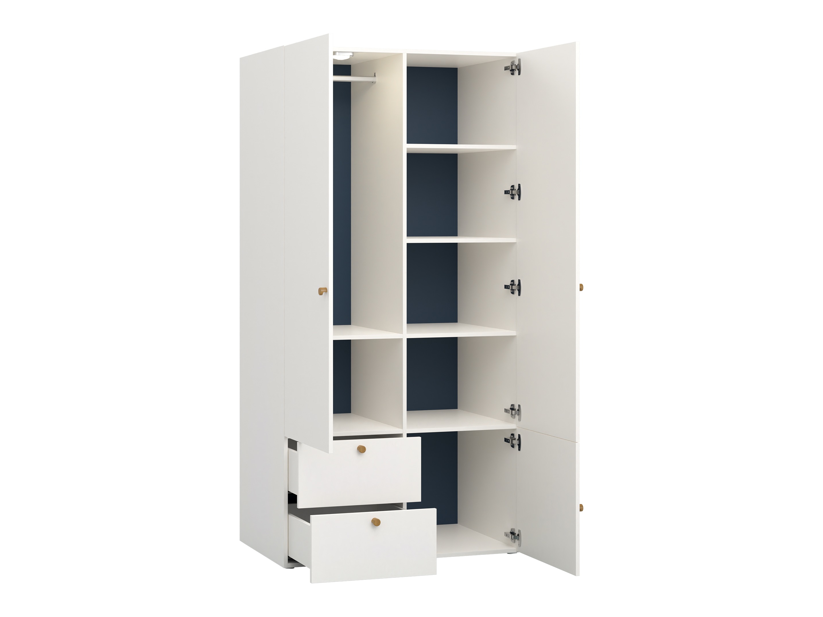 Garderobna omara Tornolo 109 (Bela + Indigo)