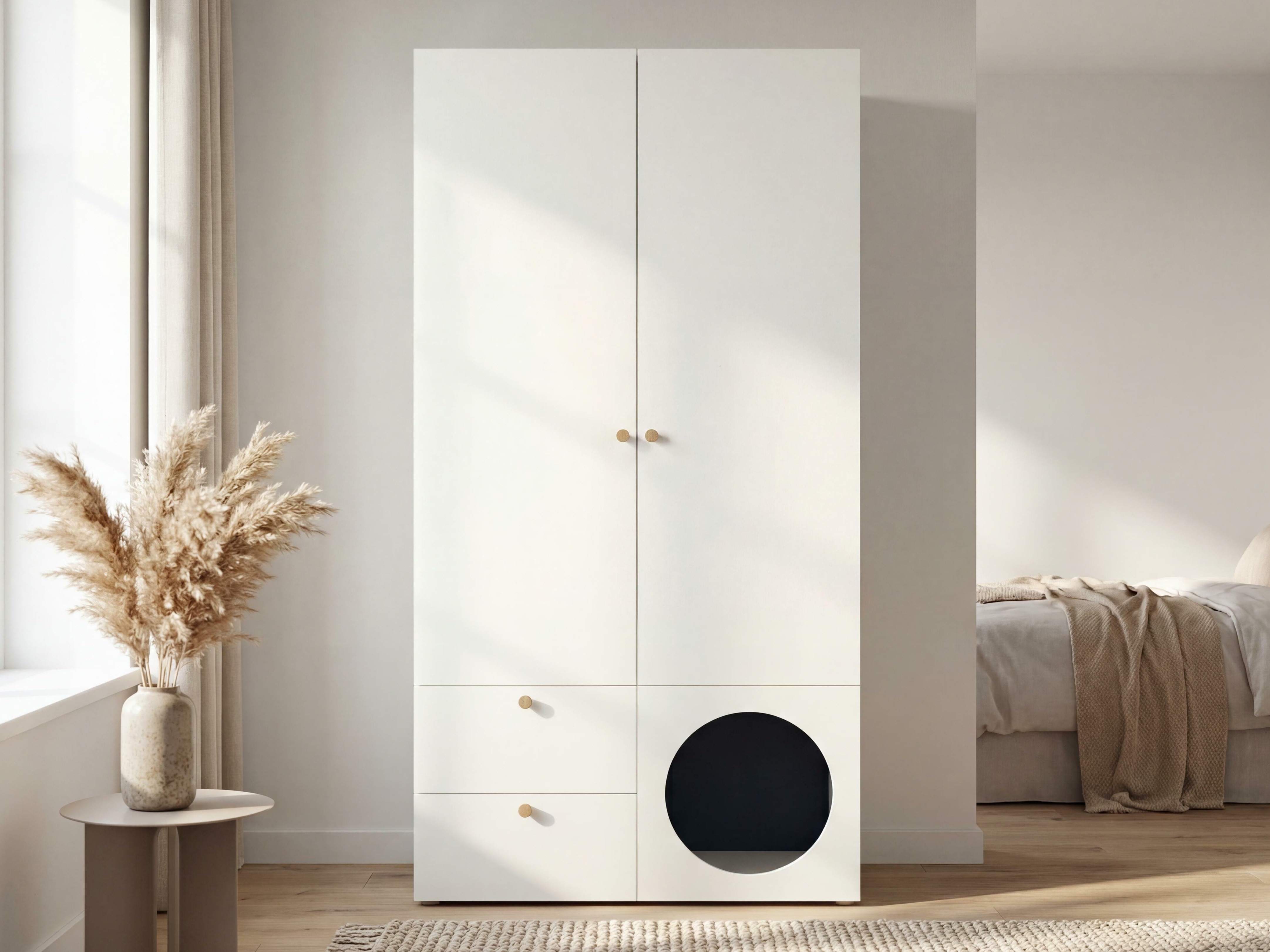 Garderobna omara Tornolo 110 (Bela + Indigo)
