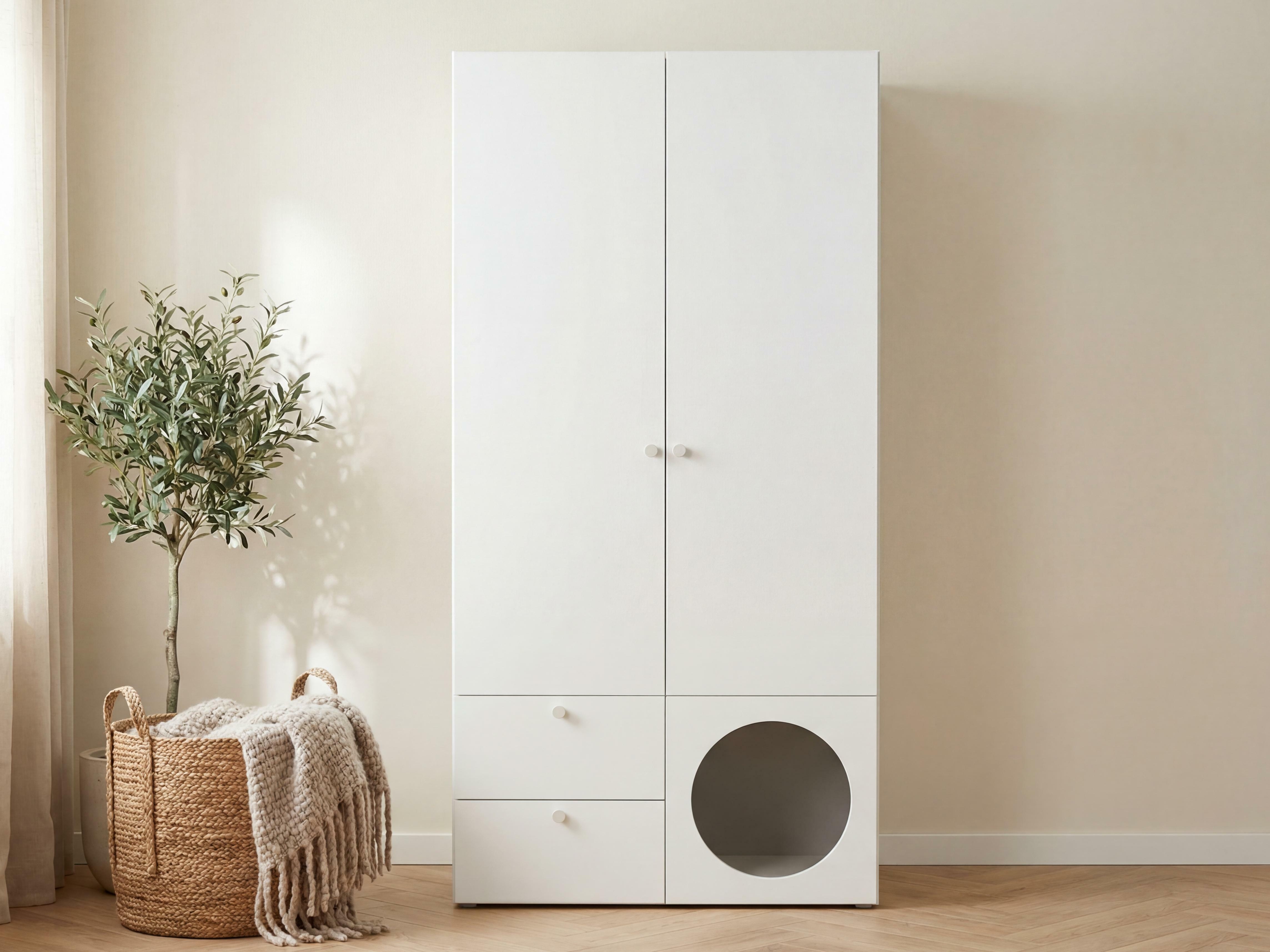 Garderobna omara Tornolo 110 (Bela + Siva)