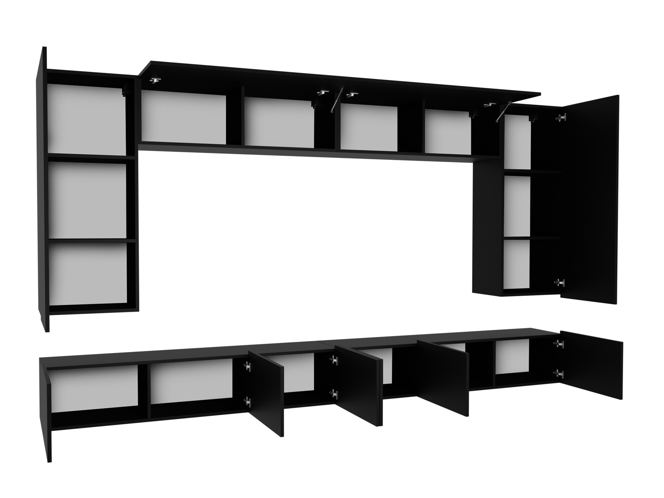 Komplet za dnevno sobo Remus XIII (Bela + Sijaj bela)