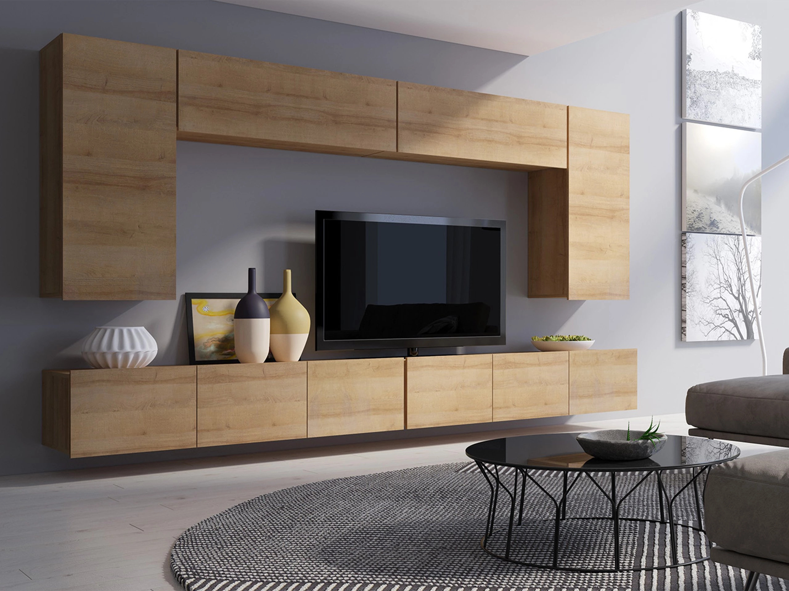 Komplet za dnevno sobo Remus XIII (Zlati hrast)