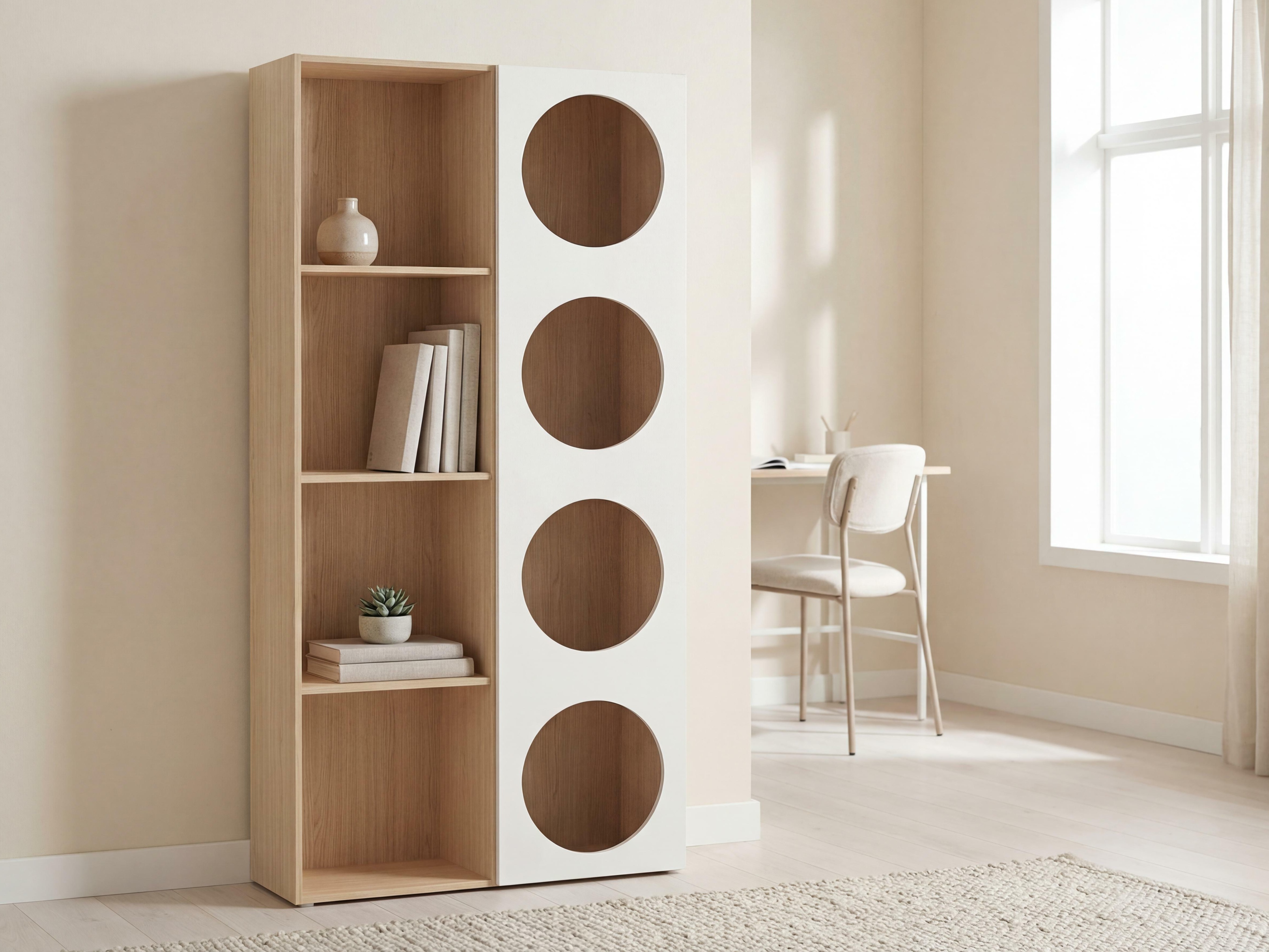 Regal Tornolo 117 (Lahki hrast + Bela)