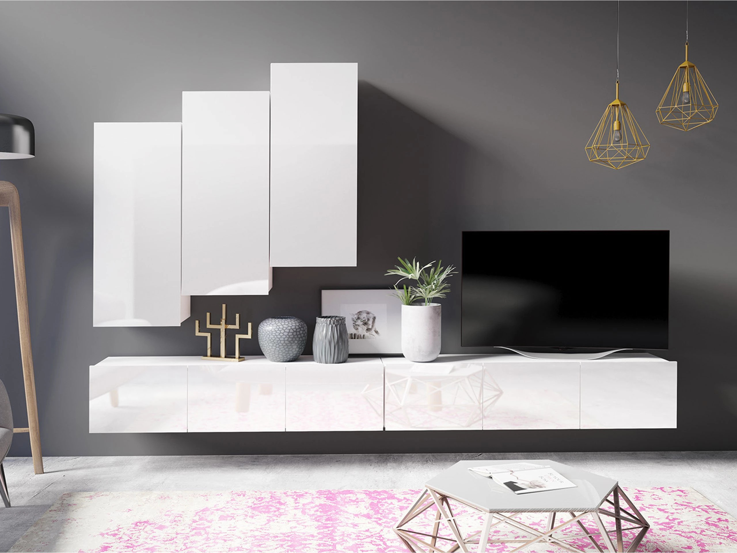 Komplet za dnevno sobo Remus XX (Bela)