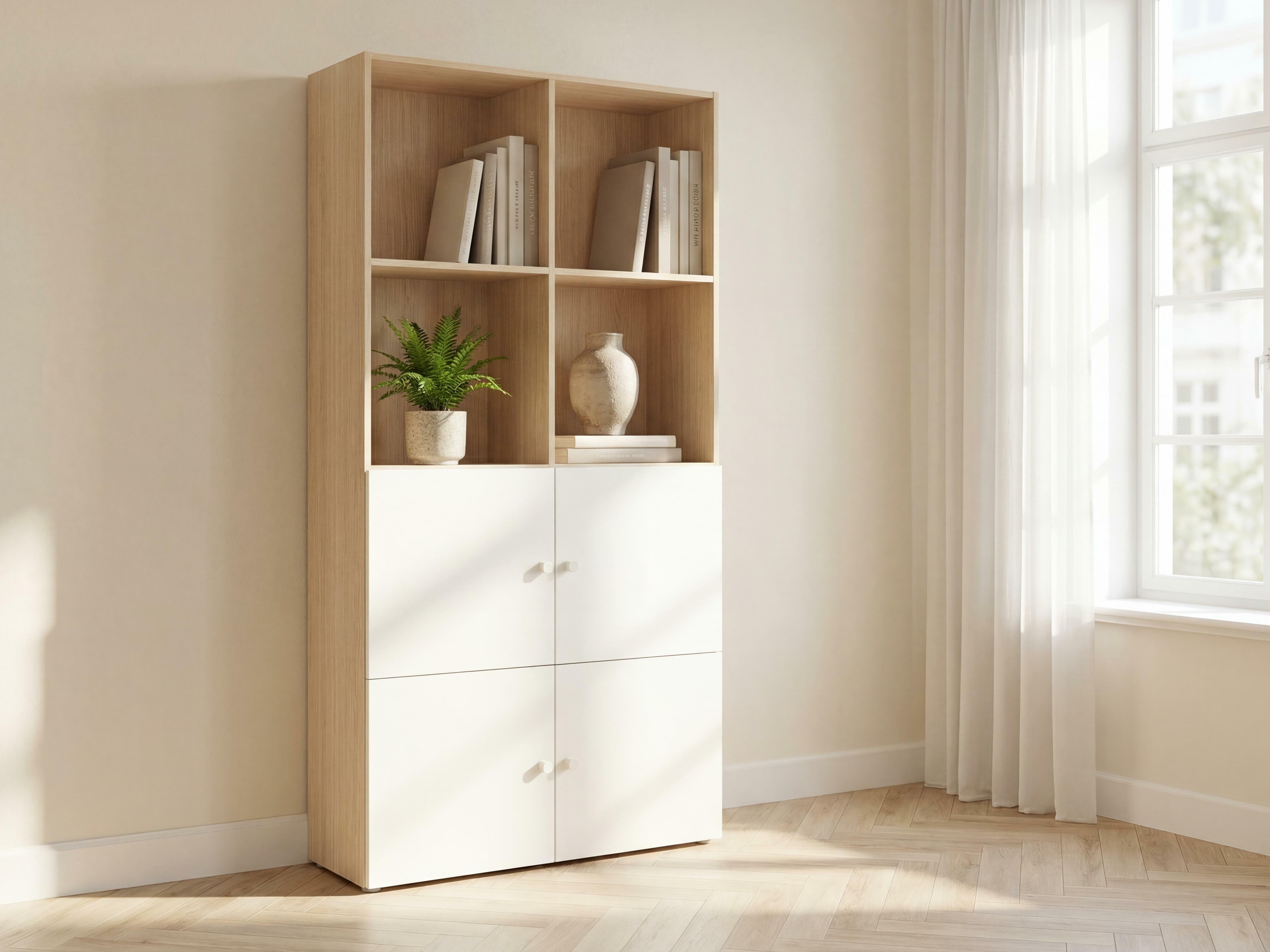 Regal Tornolo 120 (Lahki hrast + Bela)