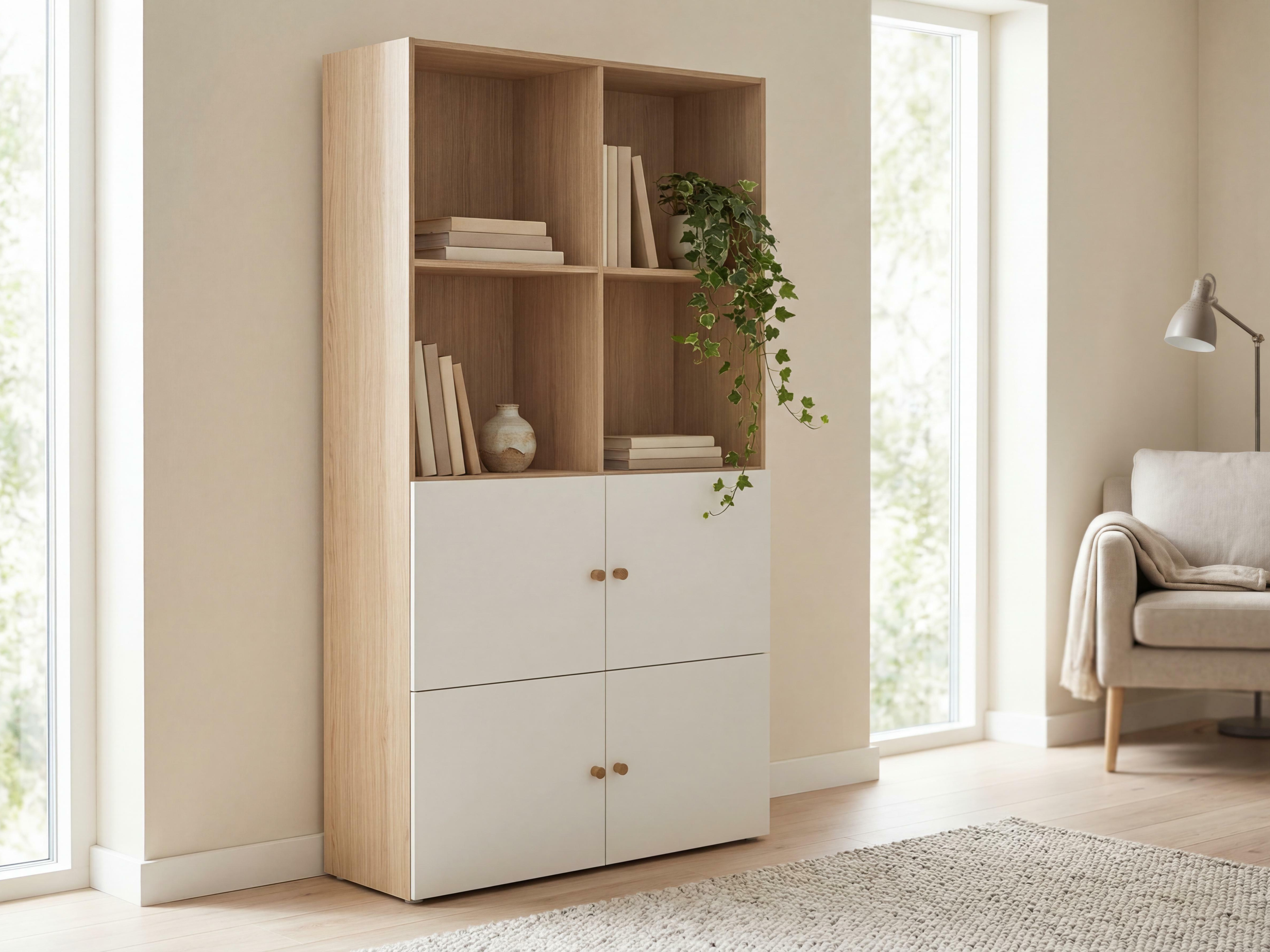 Regal Tornolo 120 (Lahki hrast + Bela)