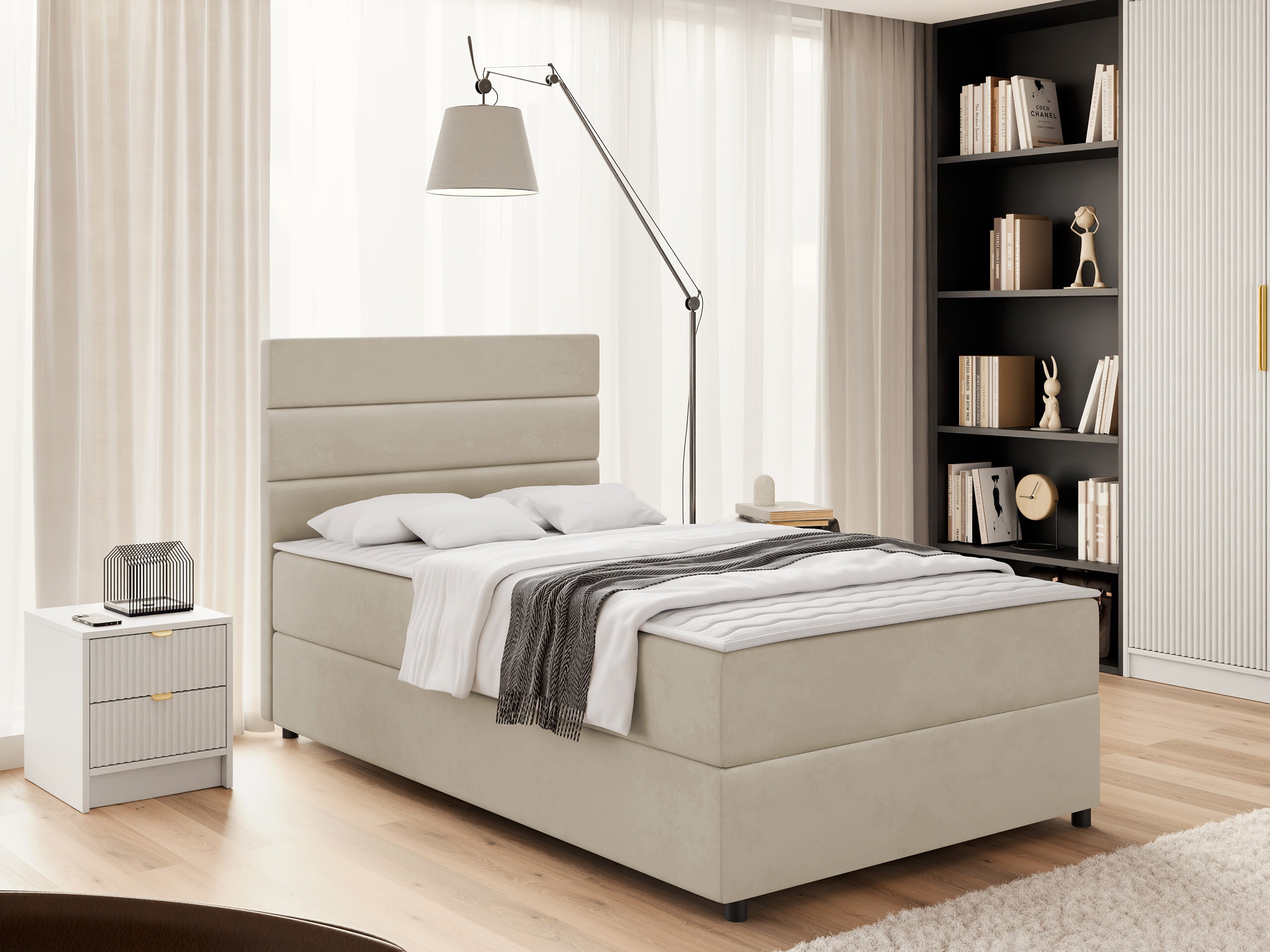 Boxspring postelja Delphio (Manila 02)