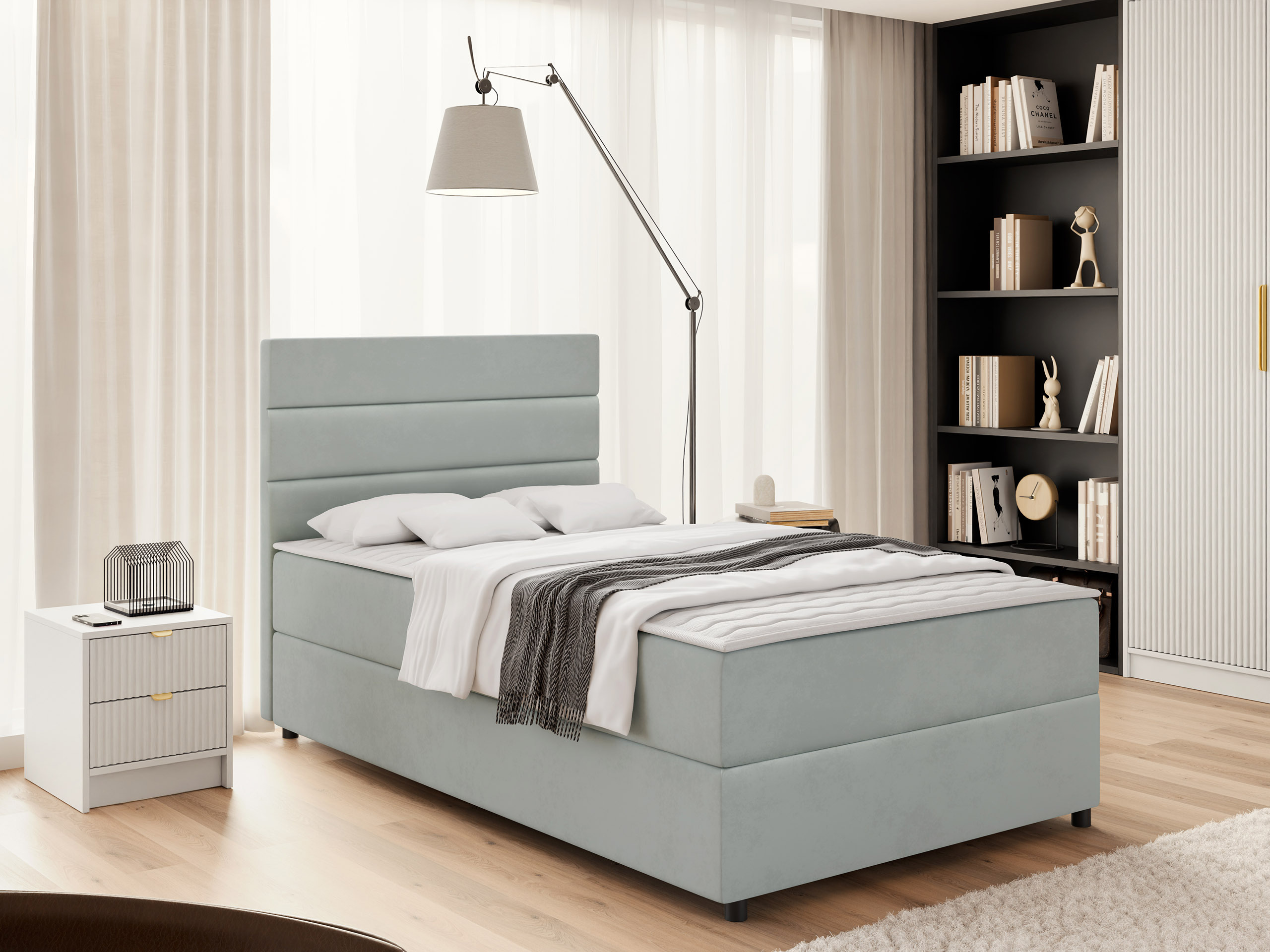 Boxspring postelja Delphio (Manila 14)