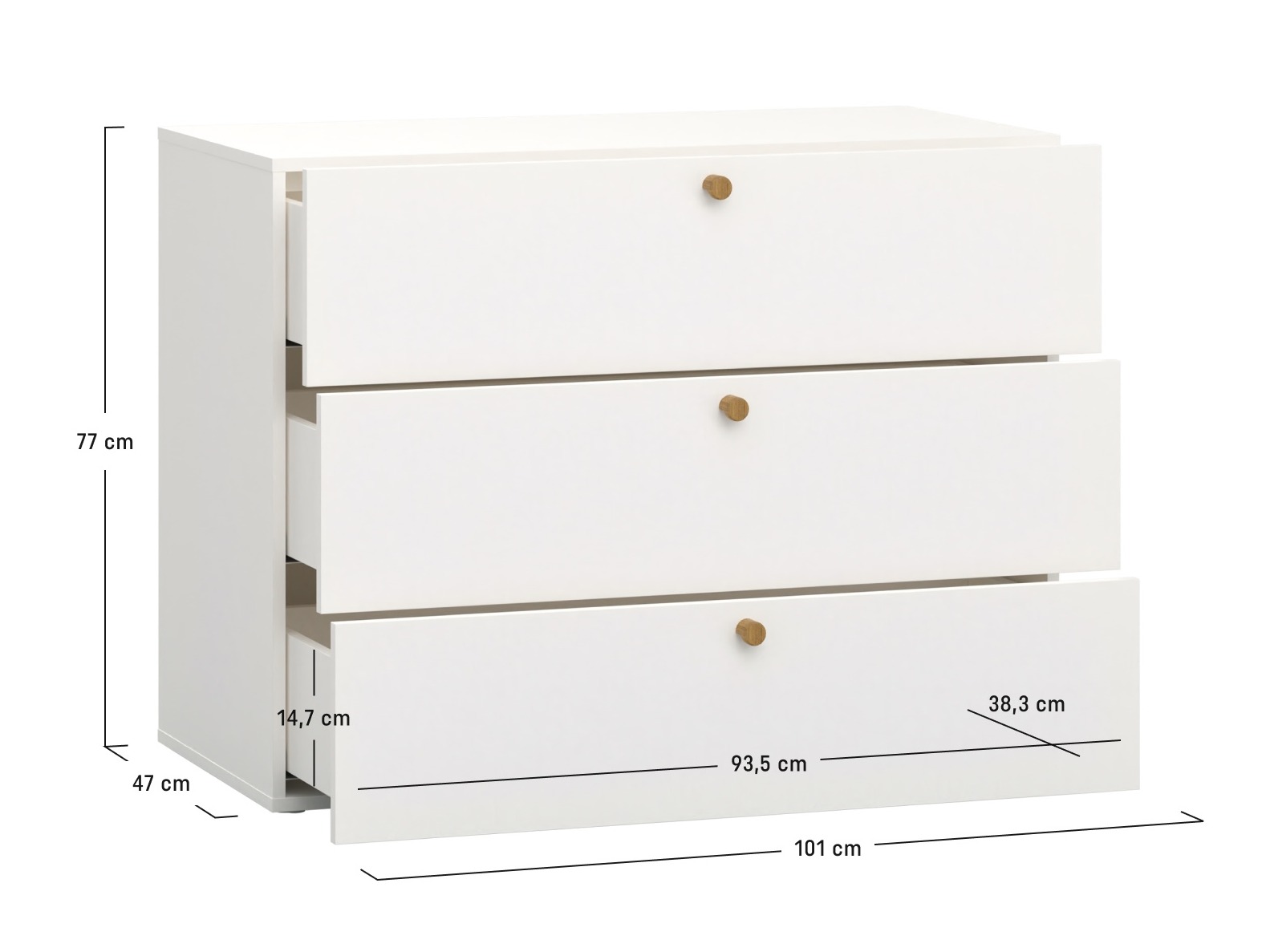 Komoda Tornolo 122 (Bela)