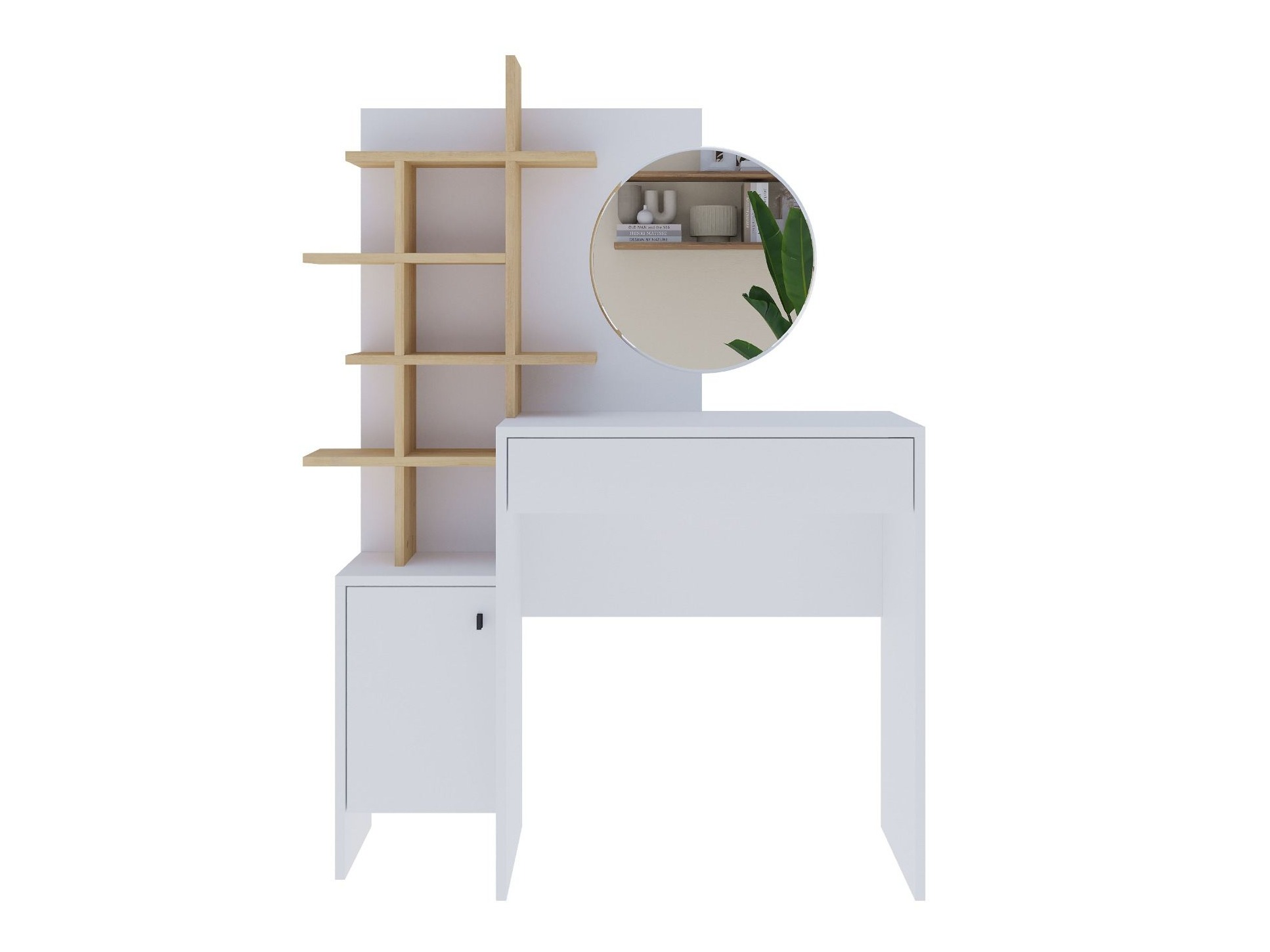 Toaletna mizica Kailua 220 (Bela + Hrast)