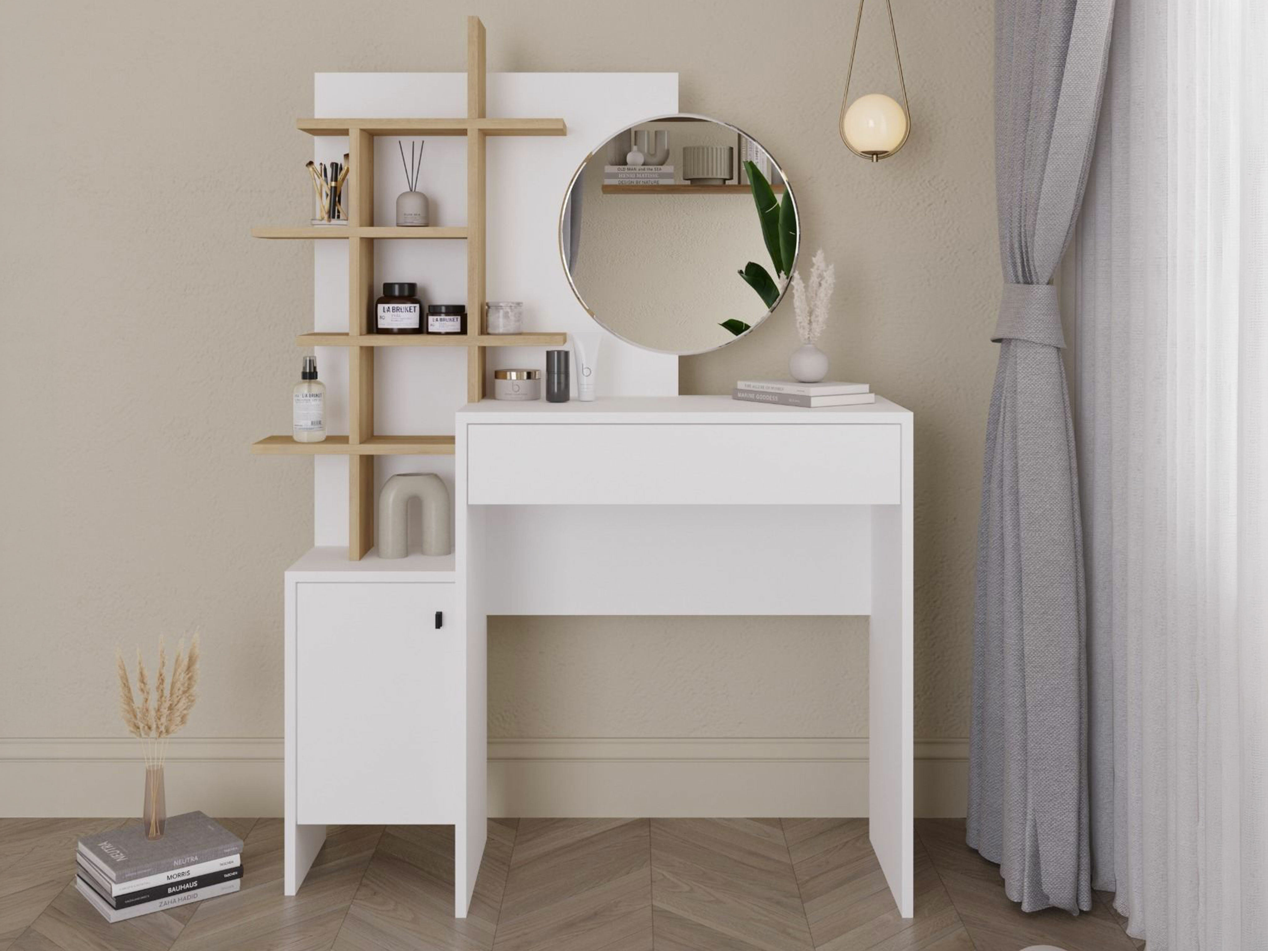 Toaletna mizica Kailua 220 (Bela + Hrast)