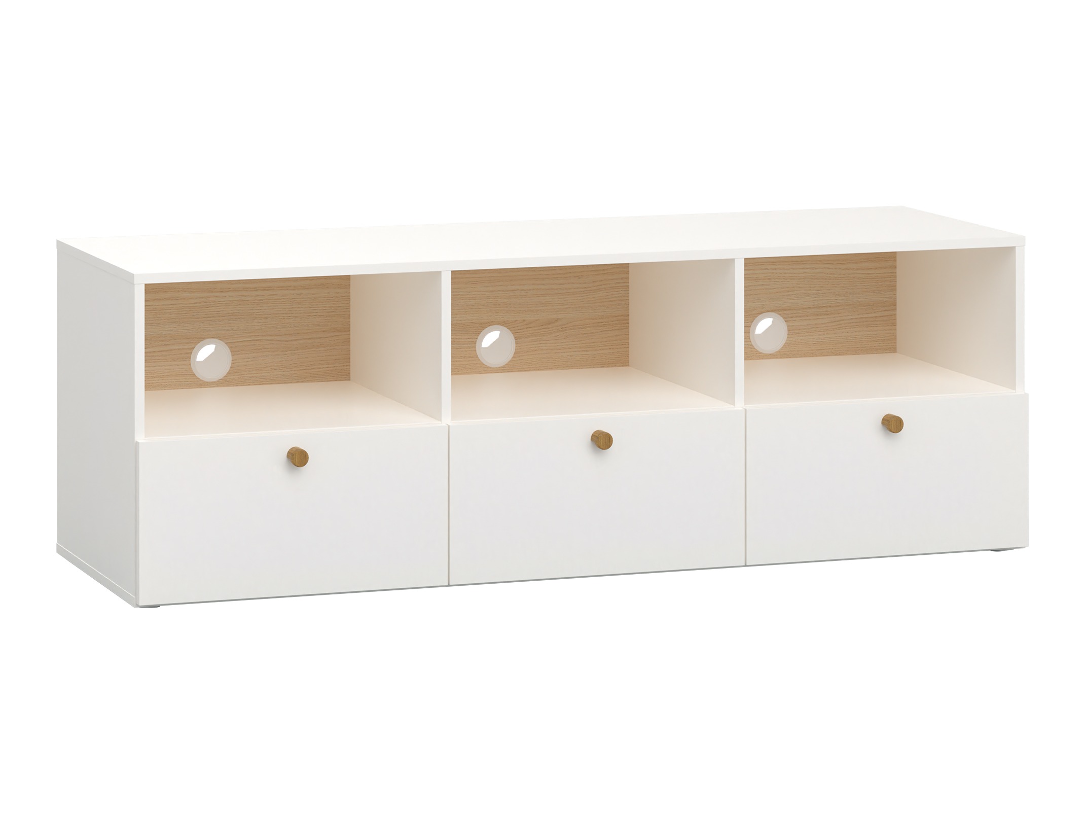 TV-omarica Tornolo 125 (Bela + Lahki hrast)