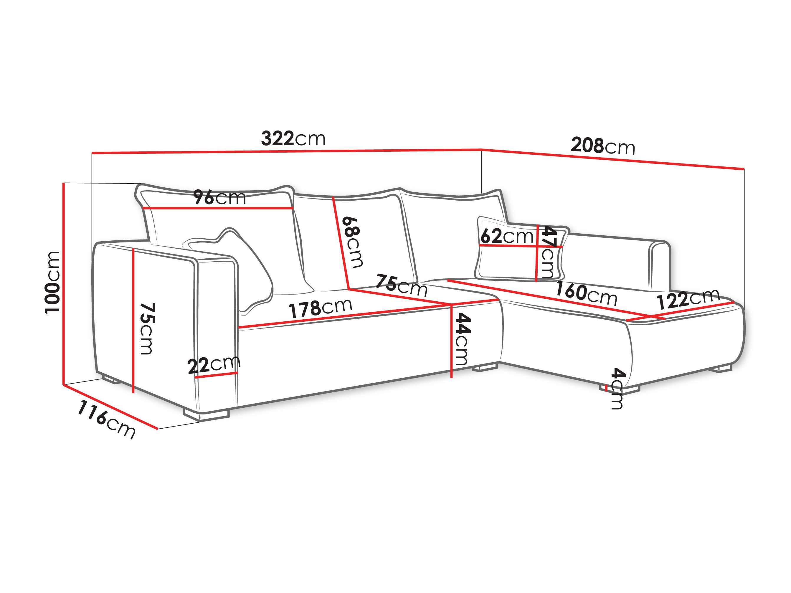 Kotna garnitura TrendyNest Circas (Tilia 85)