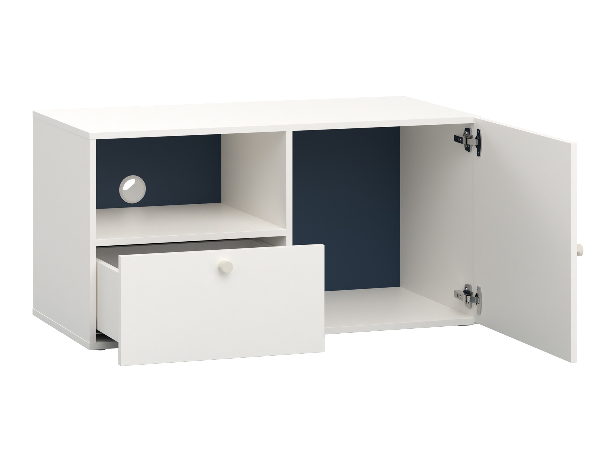 TV-omarica Tornolo 126 (Bela + Indigo)