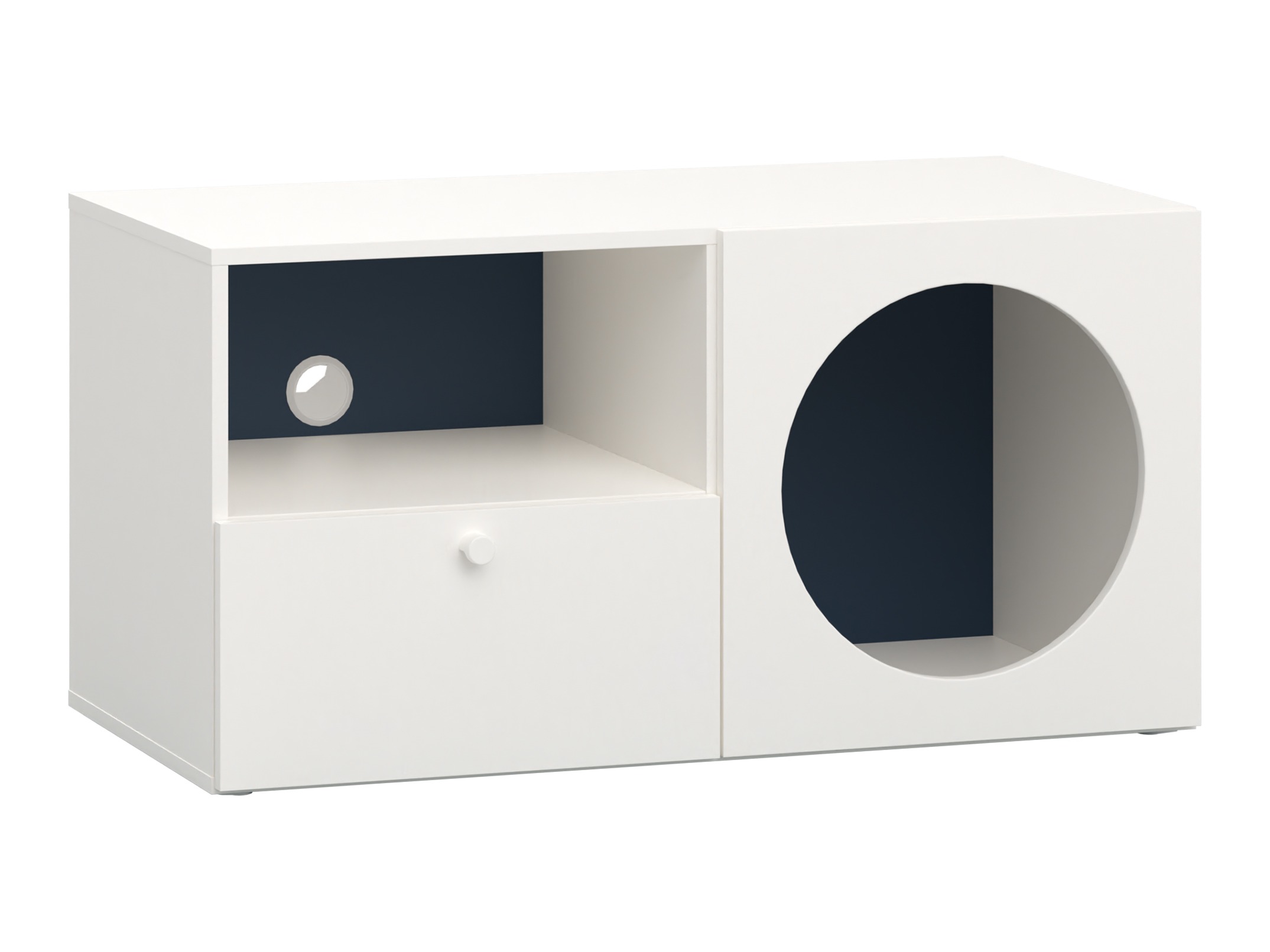 TV-omarica Tornolo 127 (Bela + Indigo)