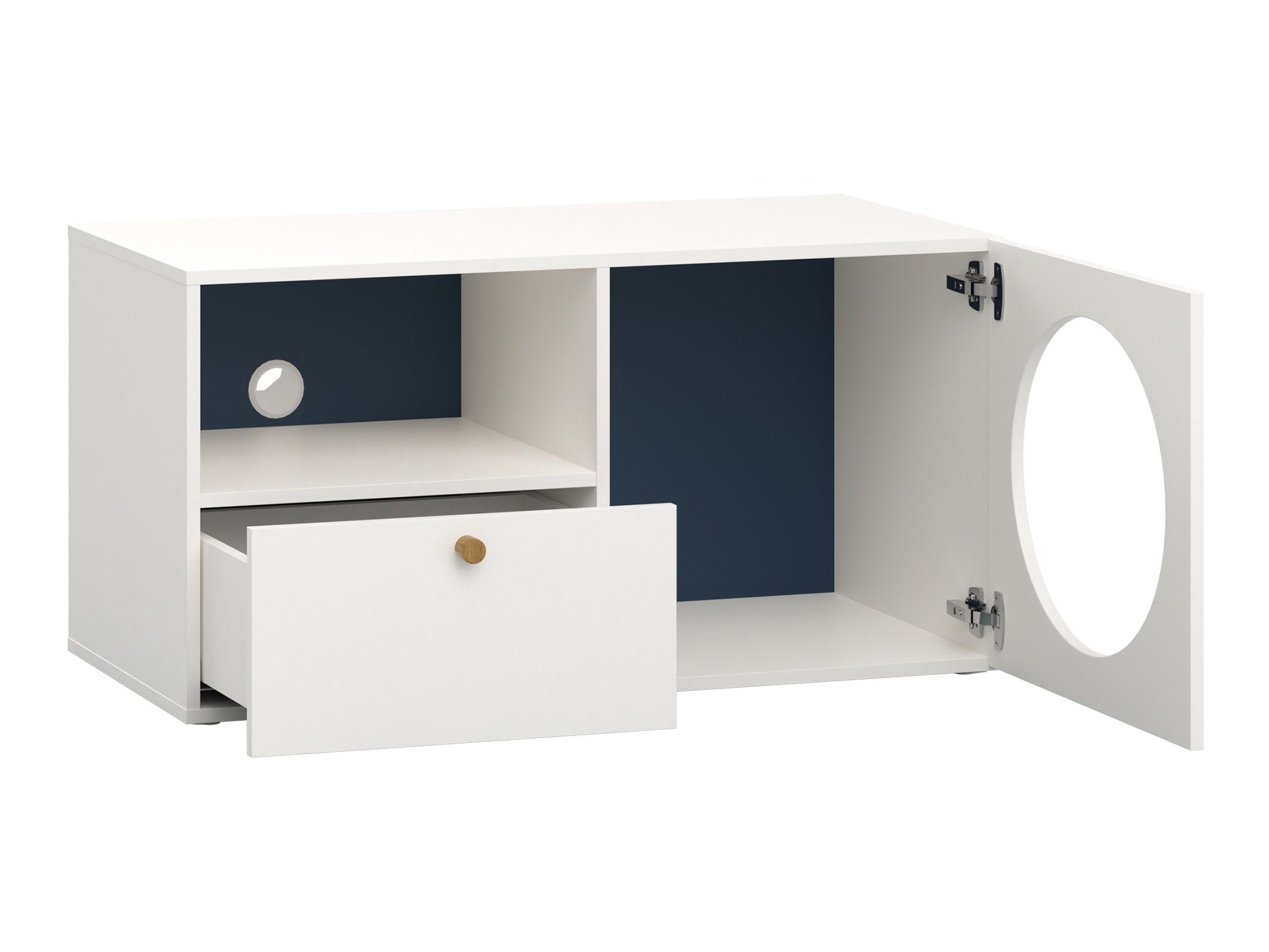 TV-omarica Tornolo 127 (Bela + Indigo)