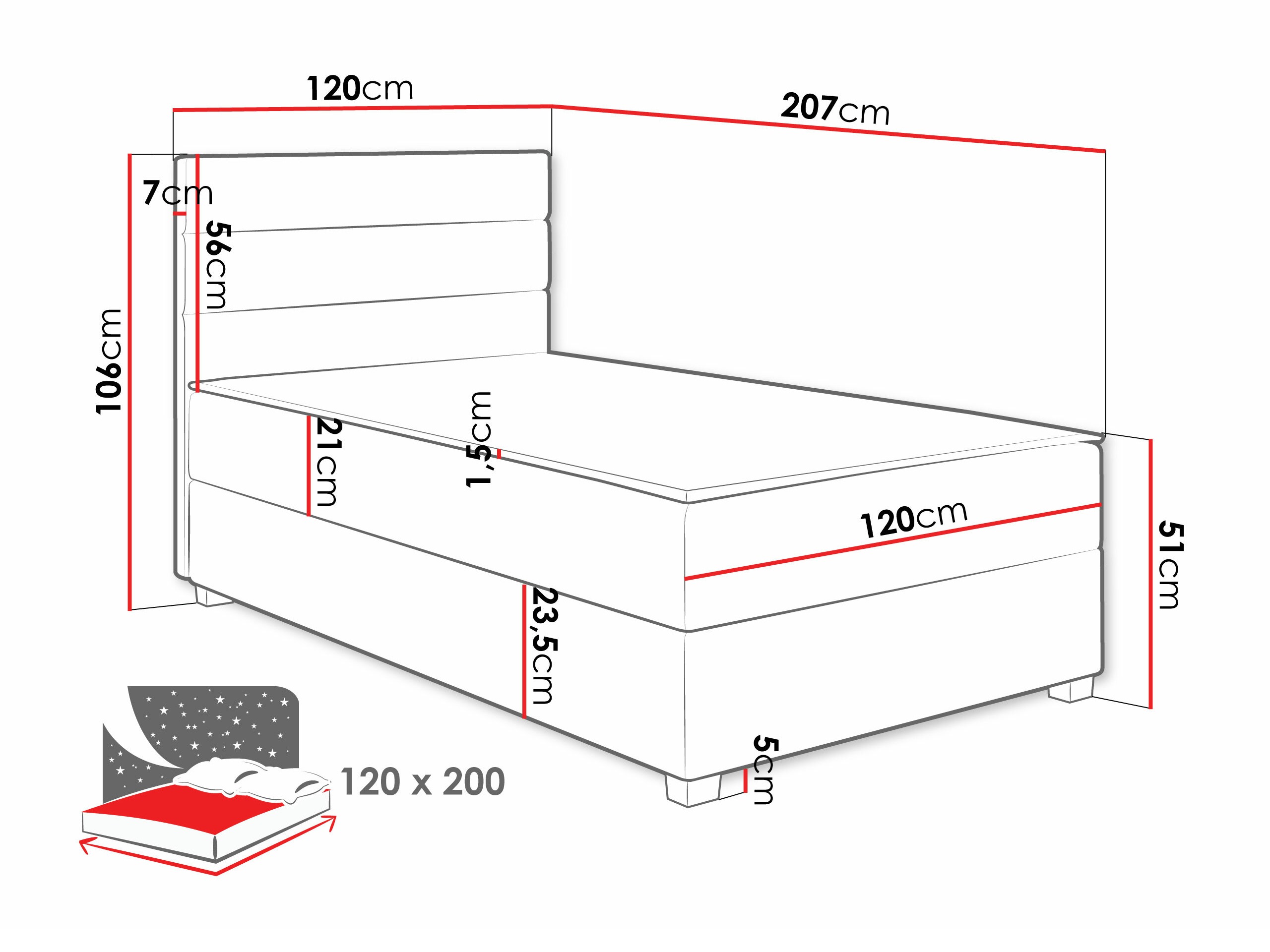 Boxspring postelja Delphio (Manila 14)