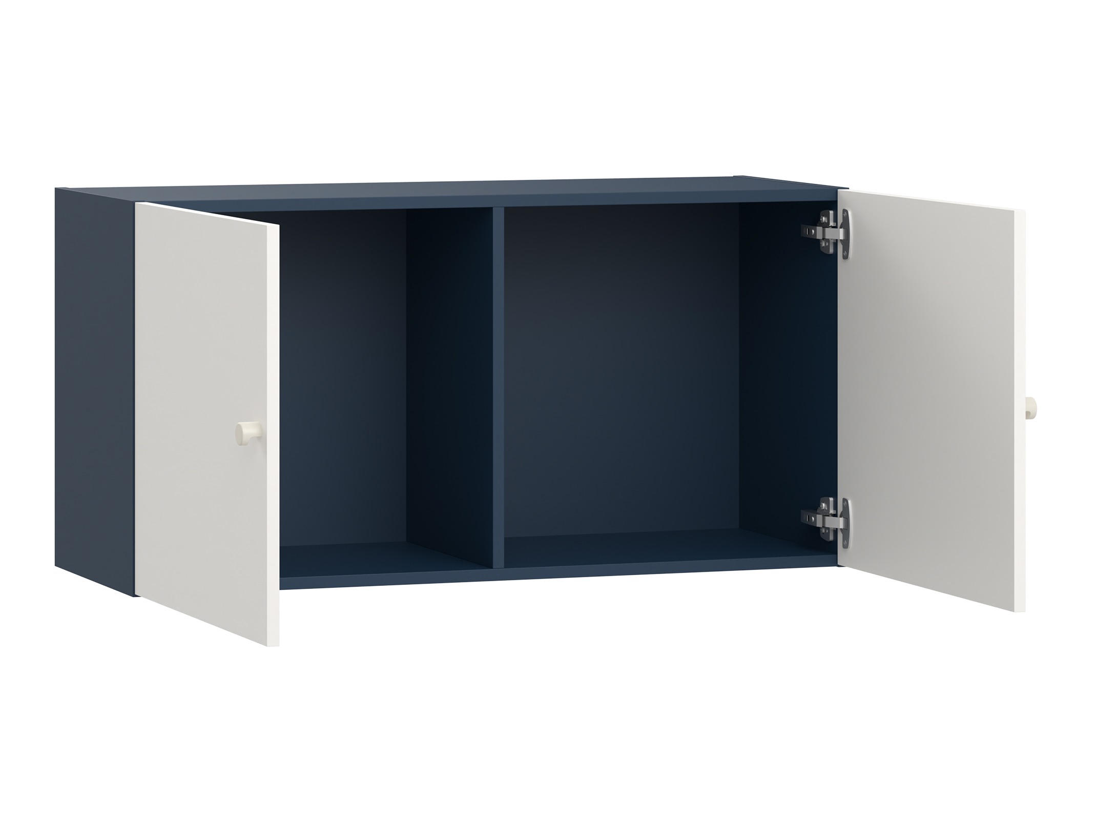 Stenska omarica Tornolo 128 (Bela + Indigo)