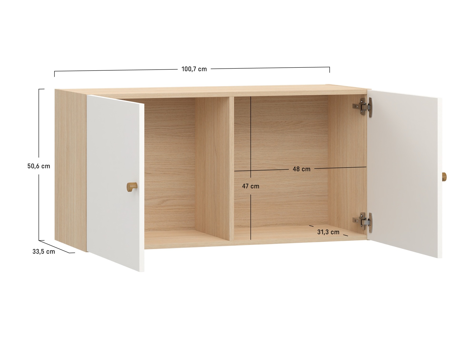 Stenska omarica Tornolo 128 (Bela + Indigo)