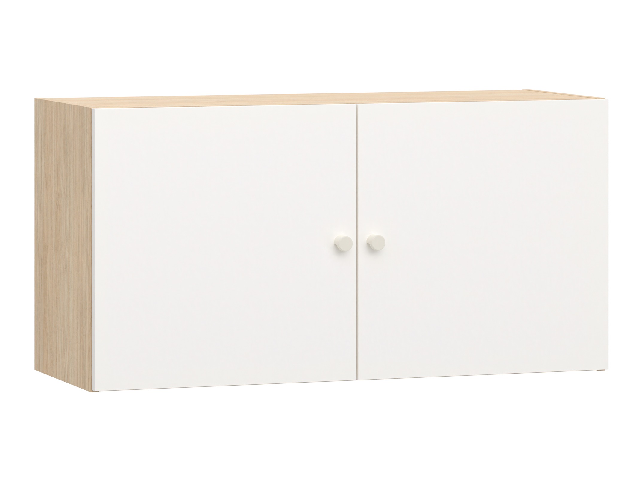 Stenska omarica Tornolo 128 (Bela + Lahki hrast)