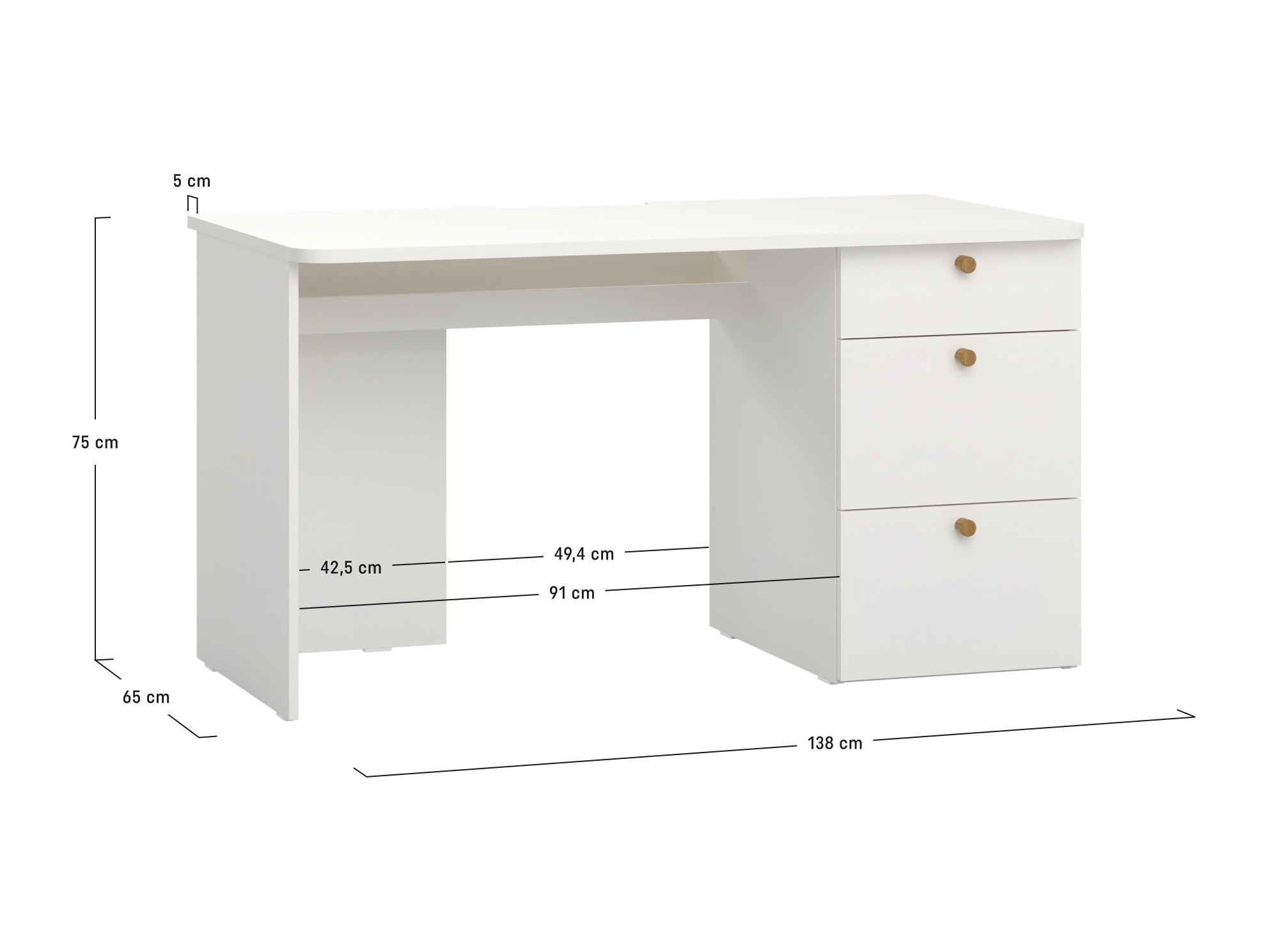 Pisalna miza Tornolo 132 (Desno)