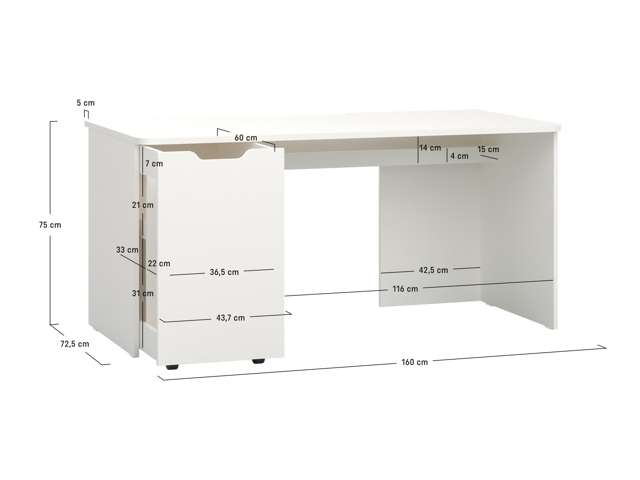 Pisalna miza Tornolo 133