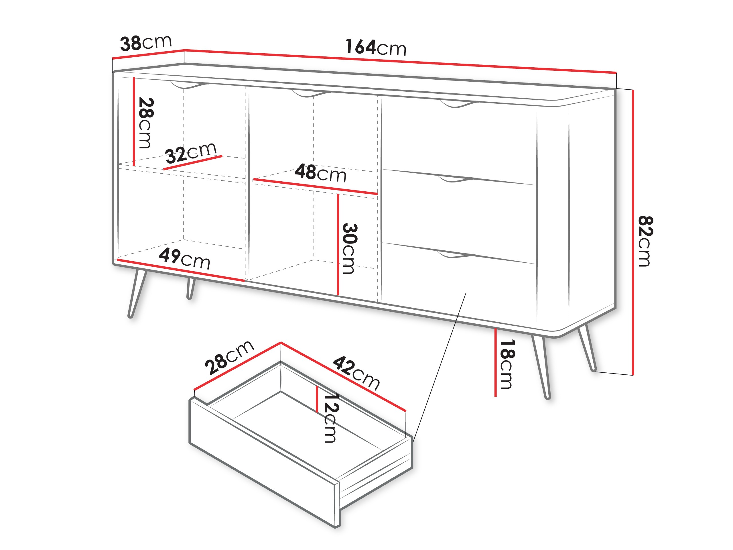 Komoda Versoe 101 (Bež)