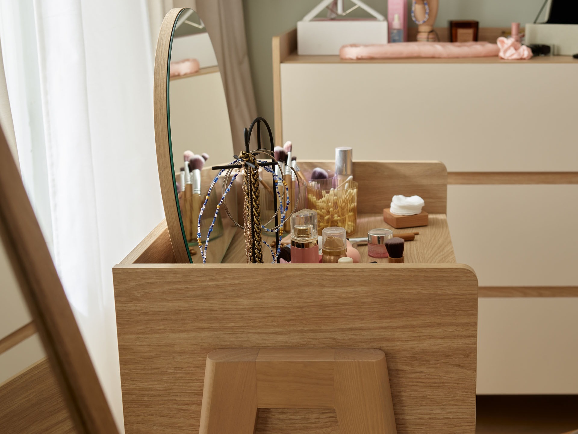 Toaletna mizica Velrome 100 (Hrast + Grafit)