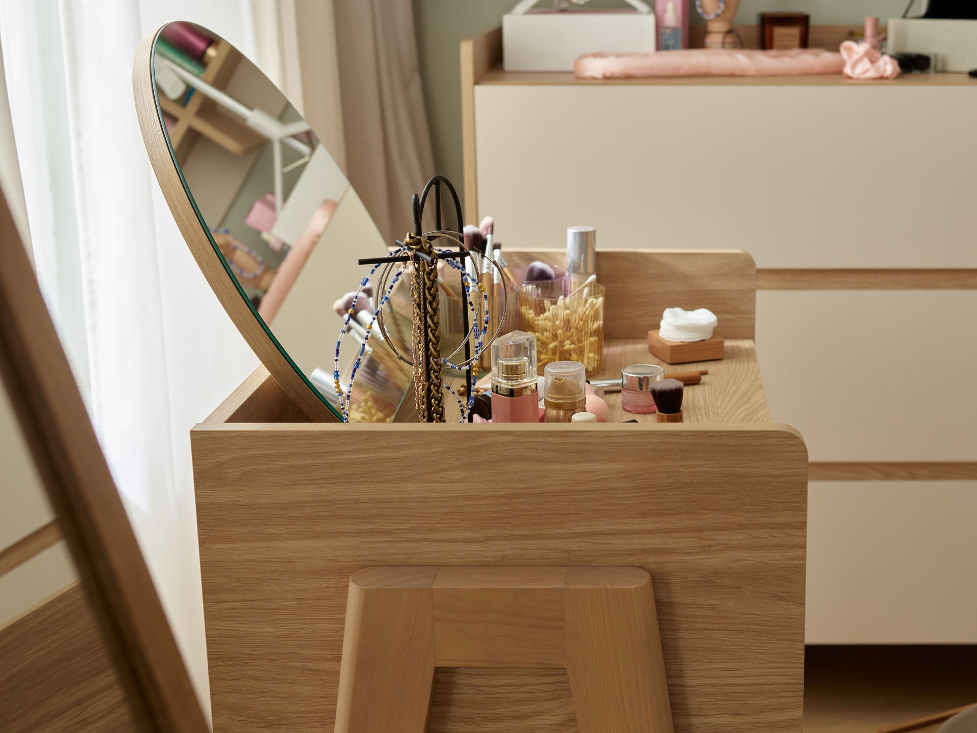 Toaletna mizica Velrome 100 (Hrast + Grafit)