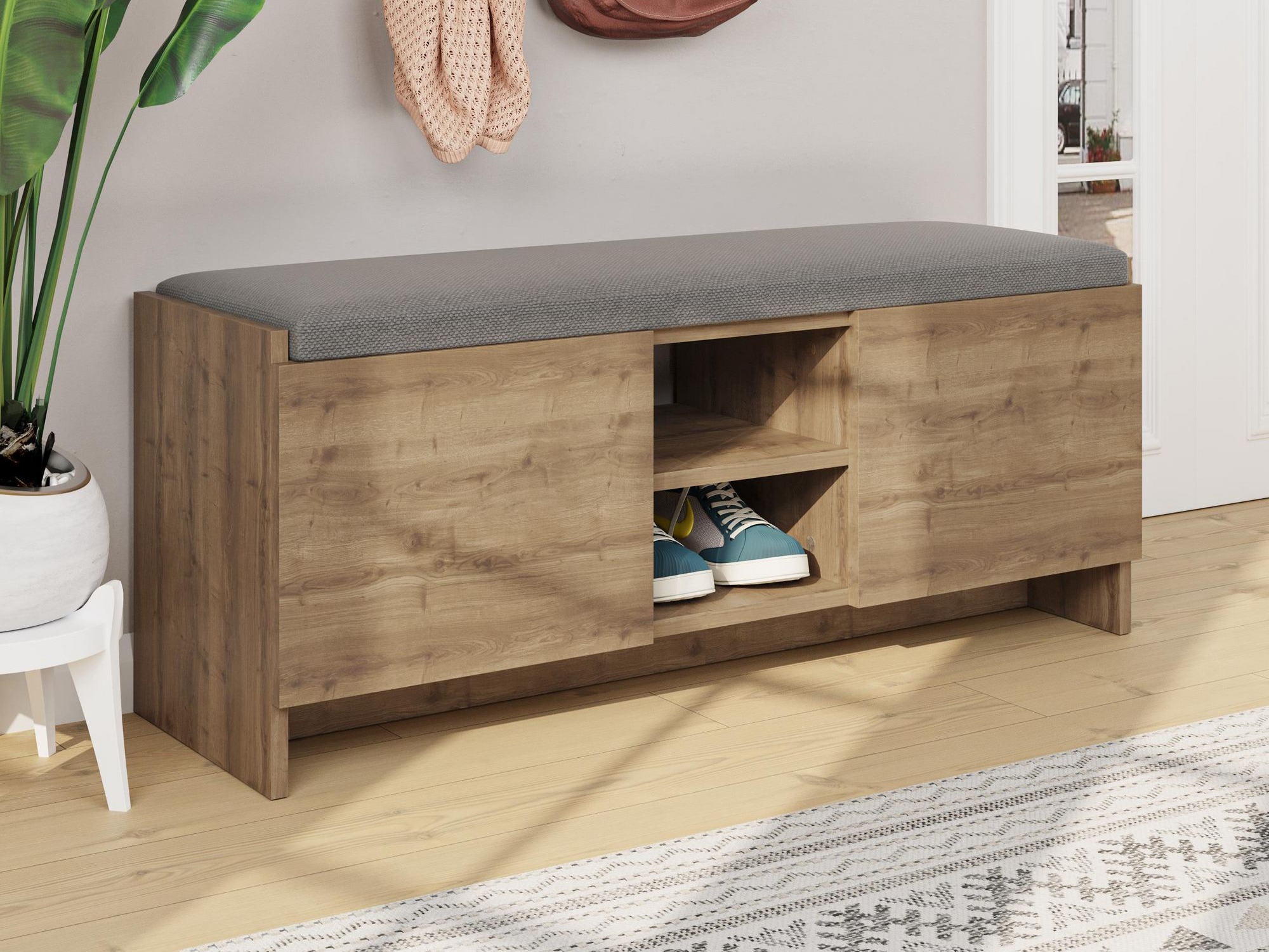 Regal za čevlje Kailua 1047 (Temen hrast)