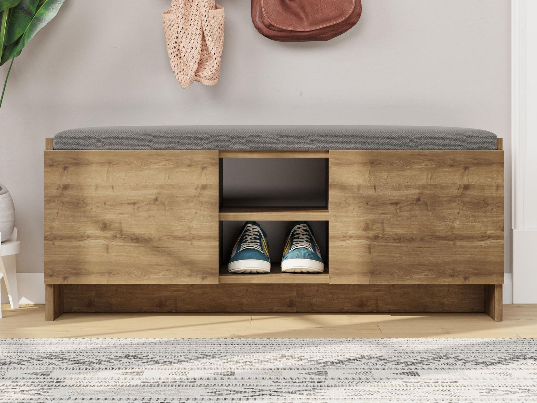 Regal za čevlje Kailua 1047 (Temen hrast)