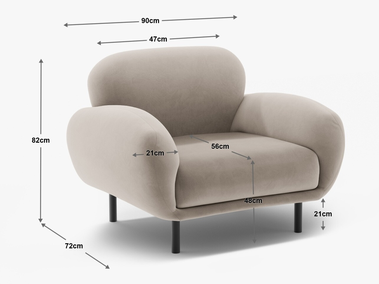 Fotelj Beckley 345 (Casino Črna)