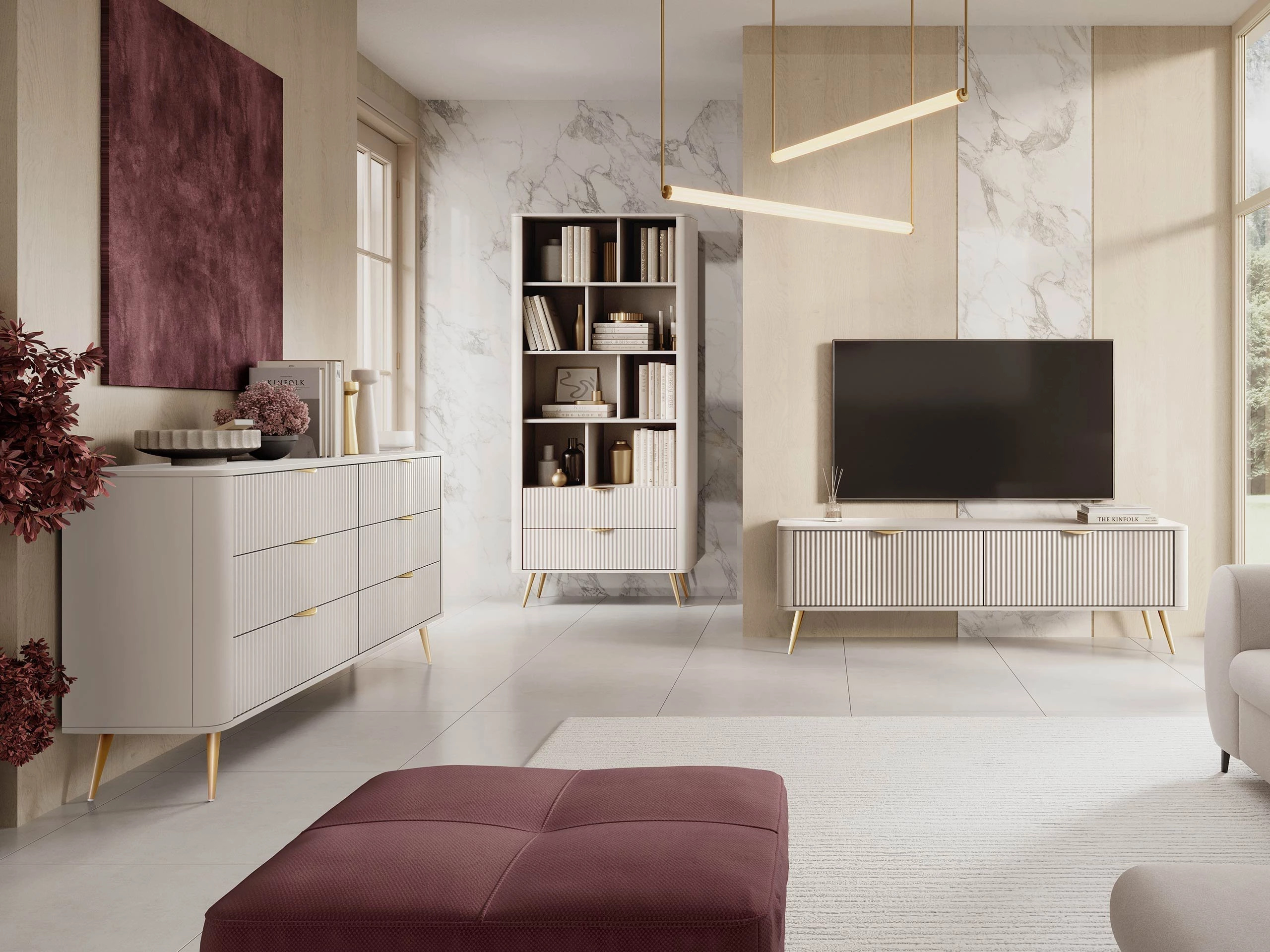 Komplet za dnevno sobo Ioca II (Bež)