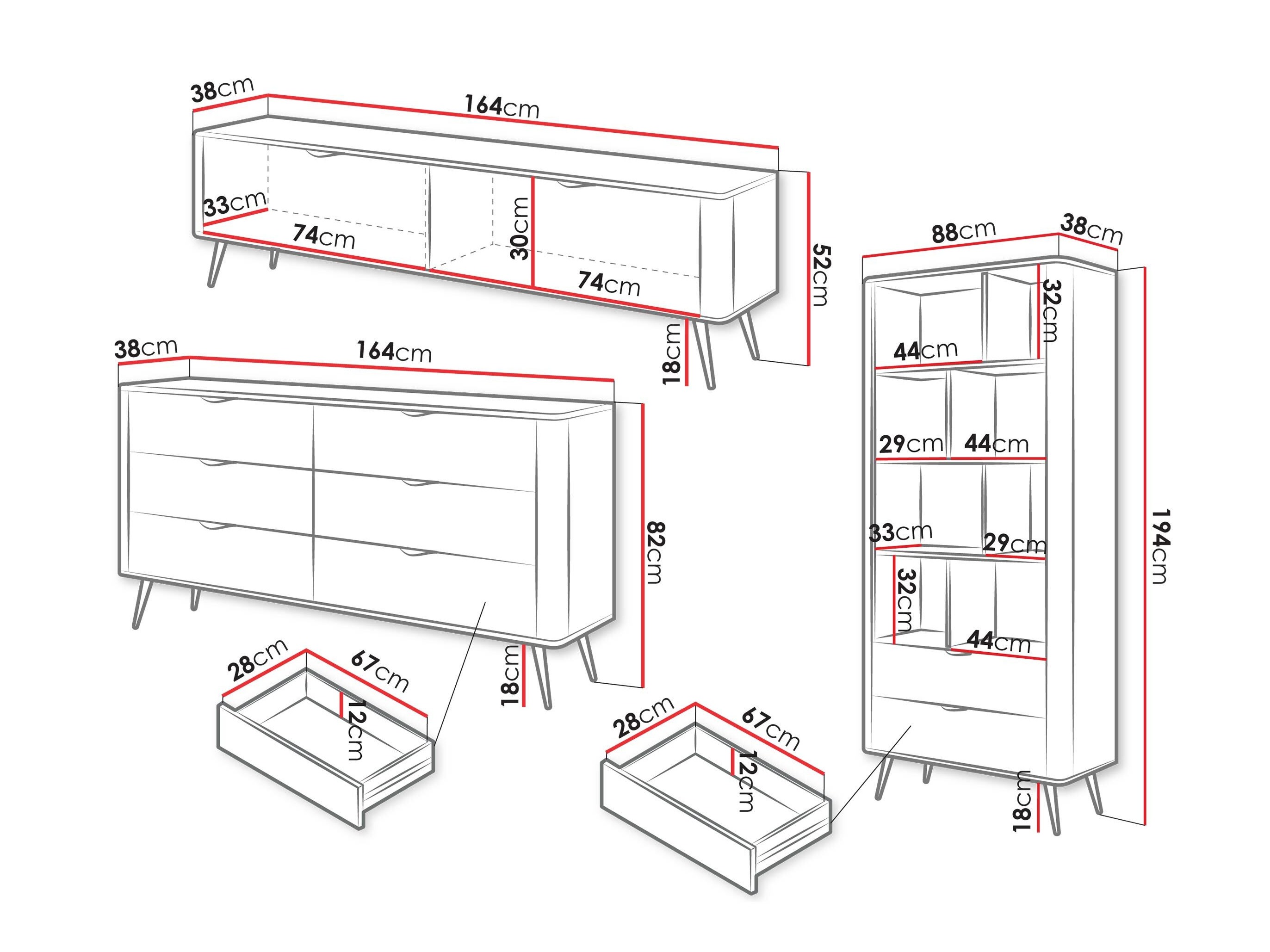 Komplet za dnevno sobo Lectum II (Bež)