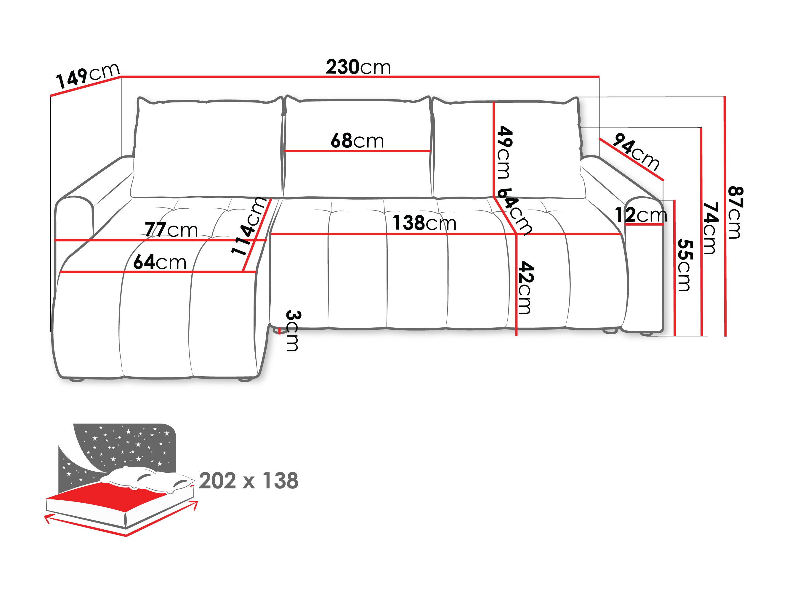 Kotna garnitura Providence 198 (Polo 872)