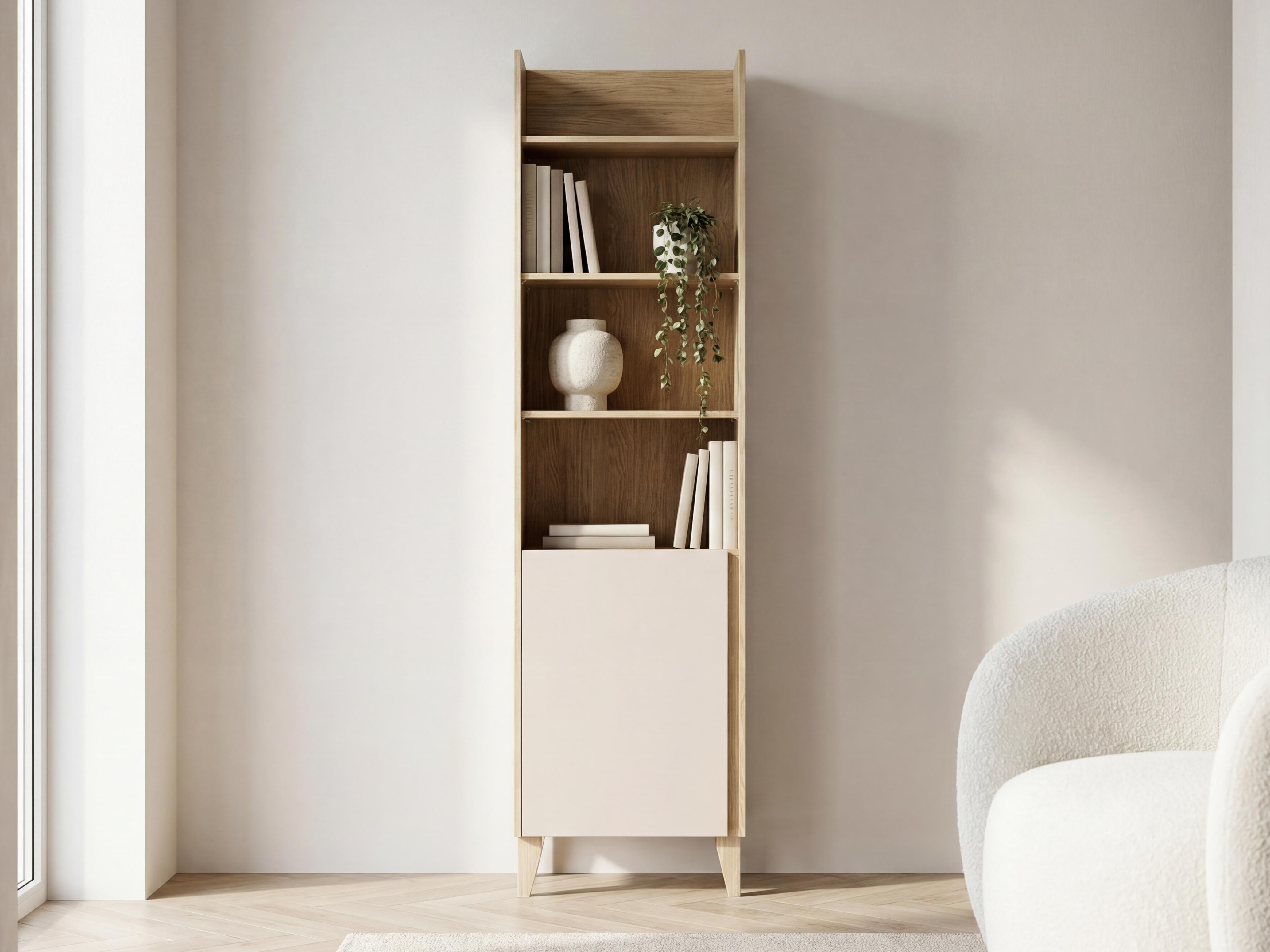 Regal Velrome 103 (Hrast + Bež)