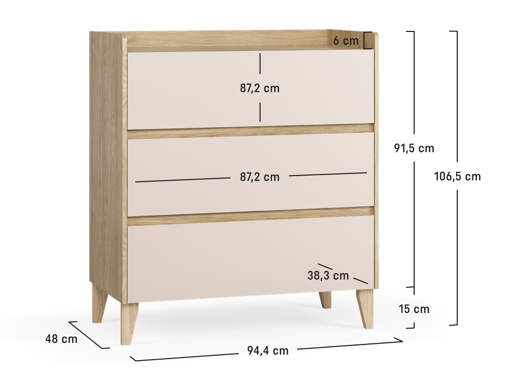 Komoda Velrome 105 (Hrast)