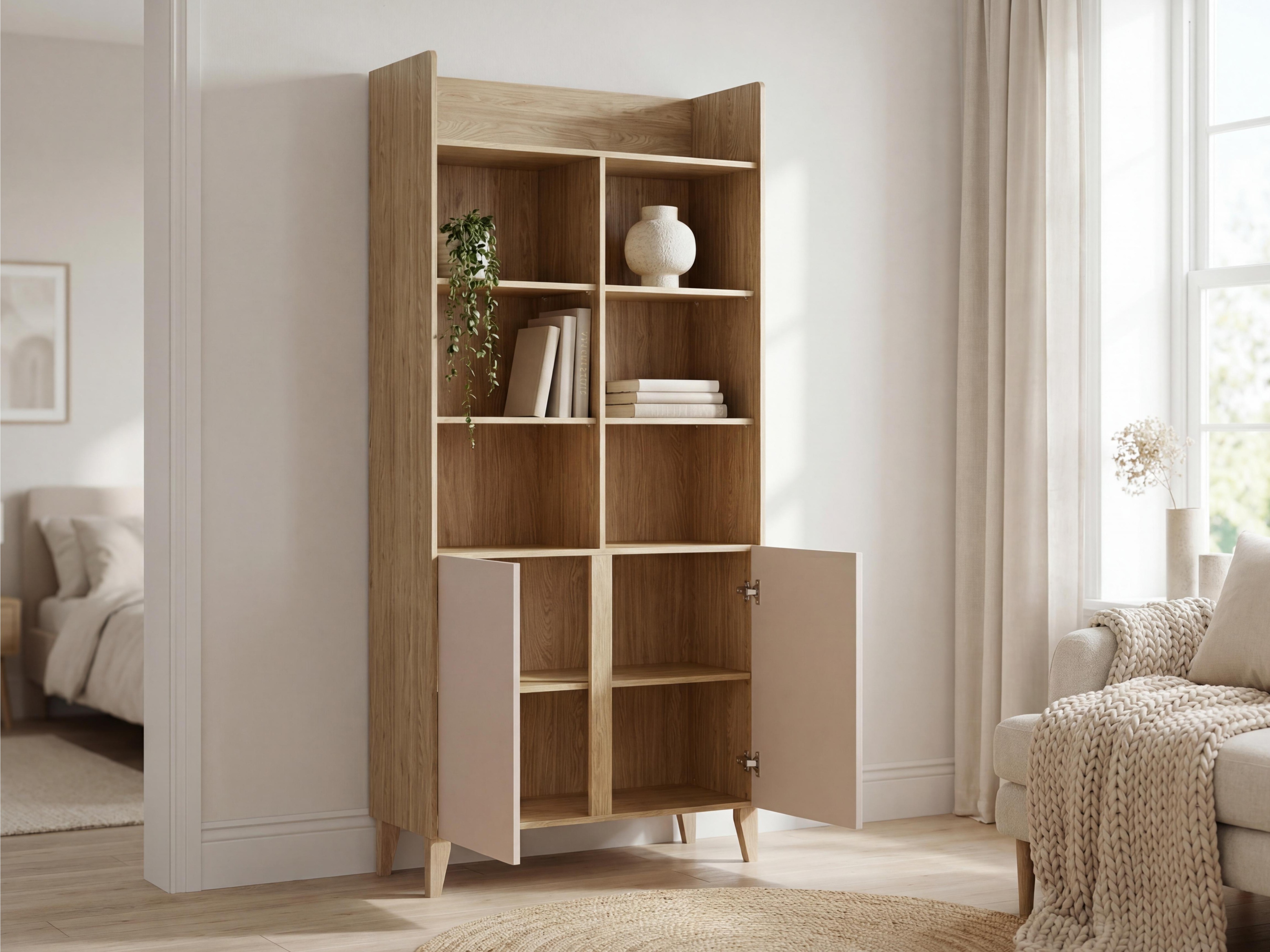 Regal Velrome 104 (Hrast + Bež)