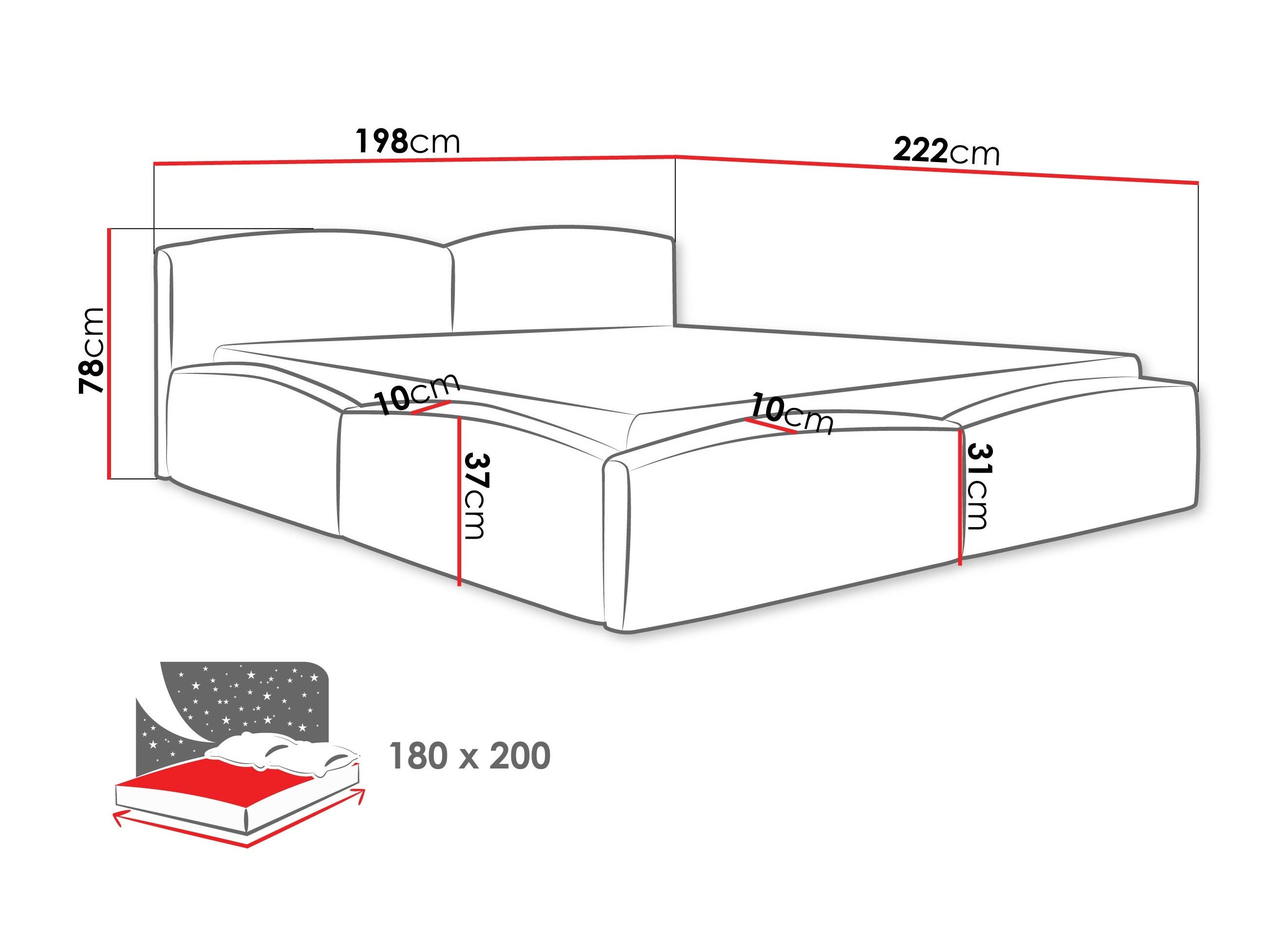 Postelja TrendyNest Titis (Lumo 40)