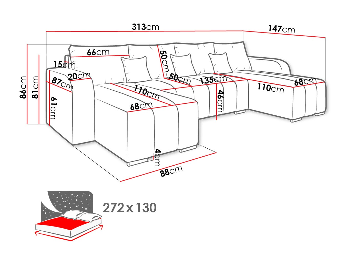Kotna garnitura Arvada 122 (Lambi 08)
