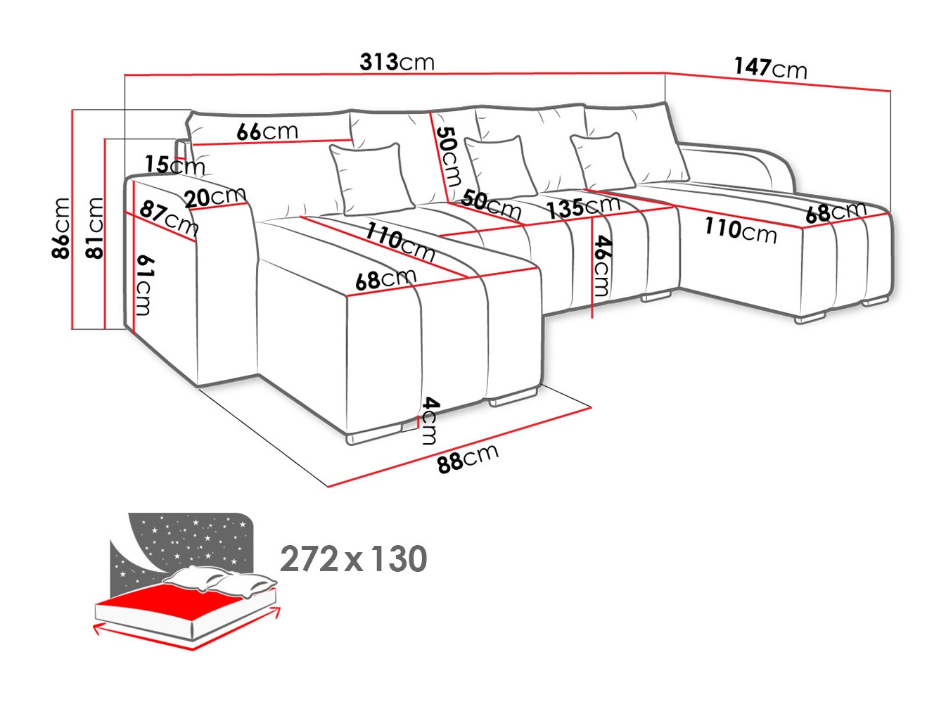 Kotna garnitura Arvada 122 (Lambi 11)