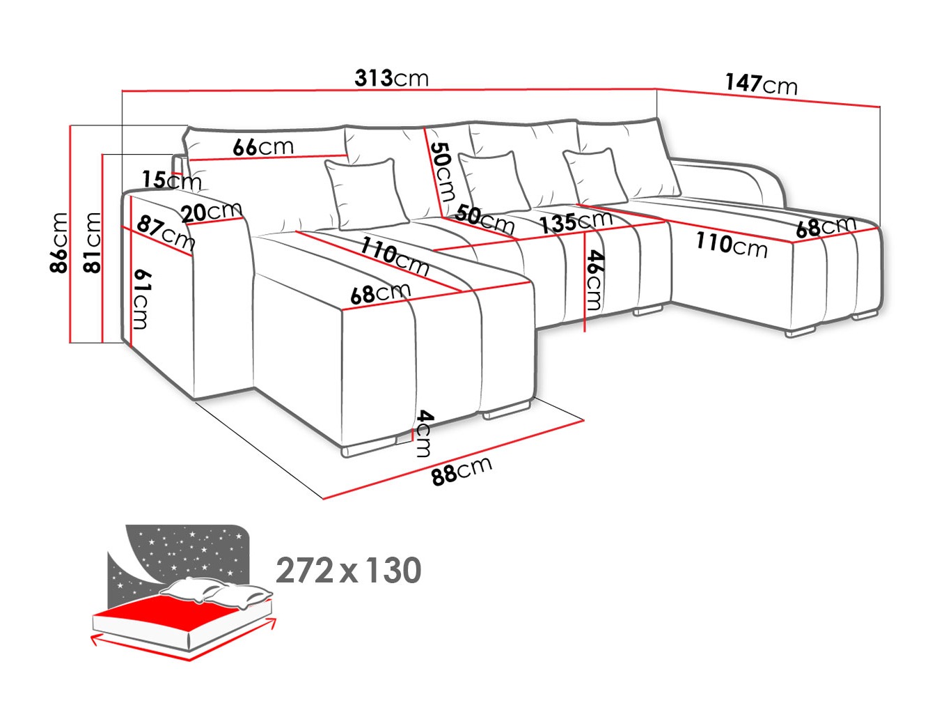 Kotna garnitura Arvada 122 (Lambi 12)