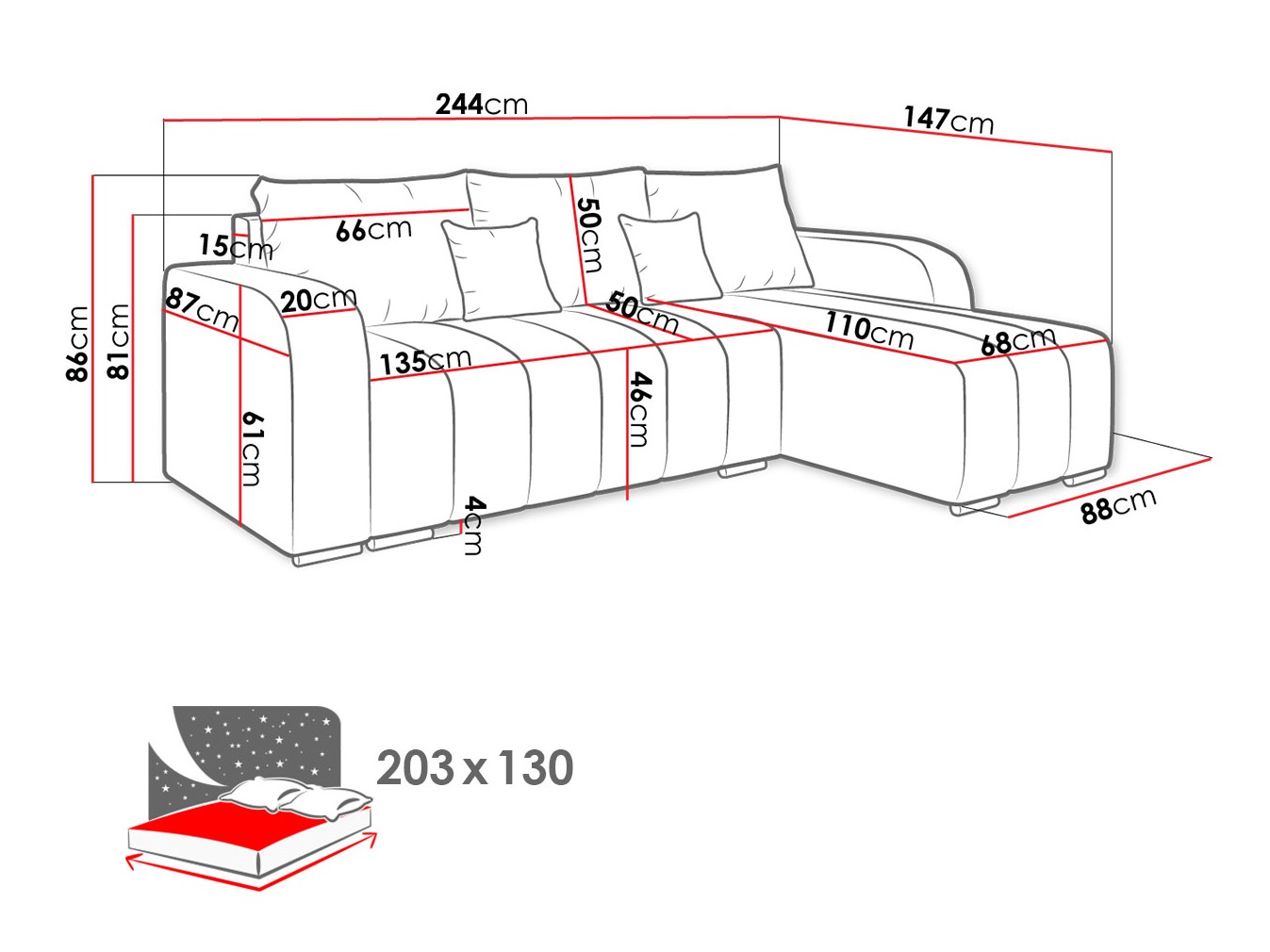 Kotna garnitura Arvada 123 (Lambi 11)